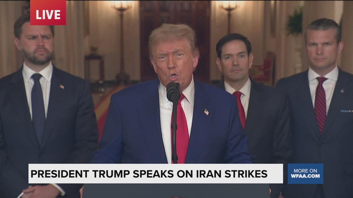 President Trump addresses nation following U.S. attack on Iran nuclear ...
