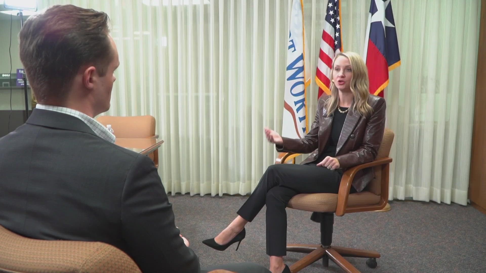 Fort Worth Mayor Mattie Parker sat down with WFAA to discuss the citizen review board, race and policing in the city and her reaction to the Dean trial.