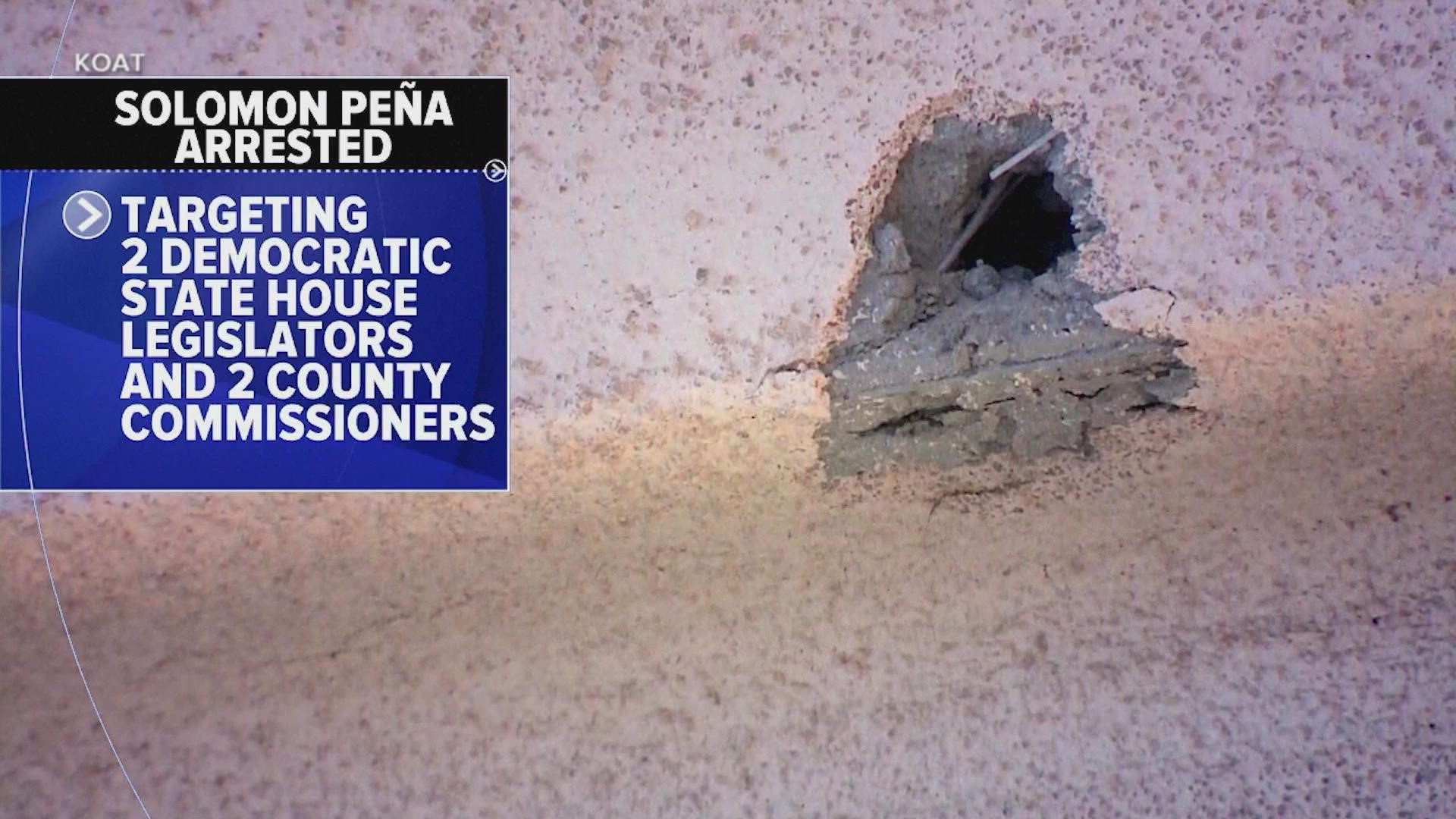 No one was injured in the shootings but in one case three bullets passed through the bedroom of a state senator’s 10-year-old daughter.