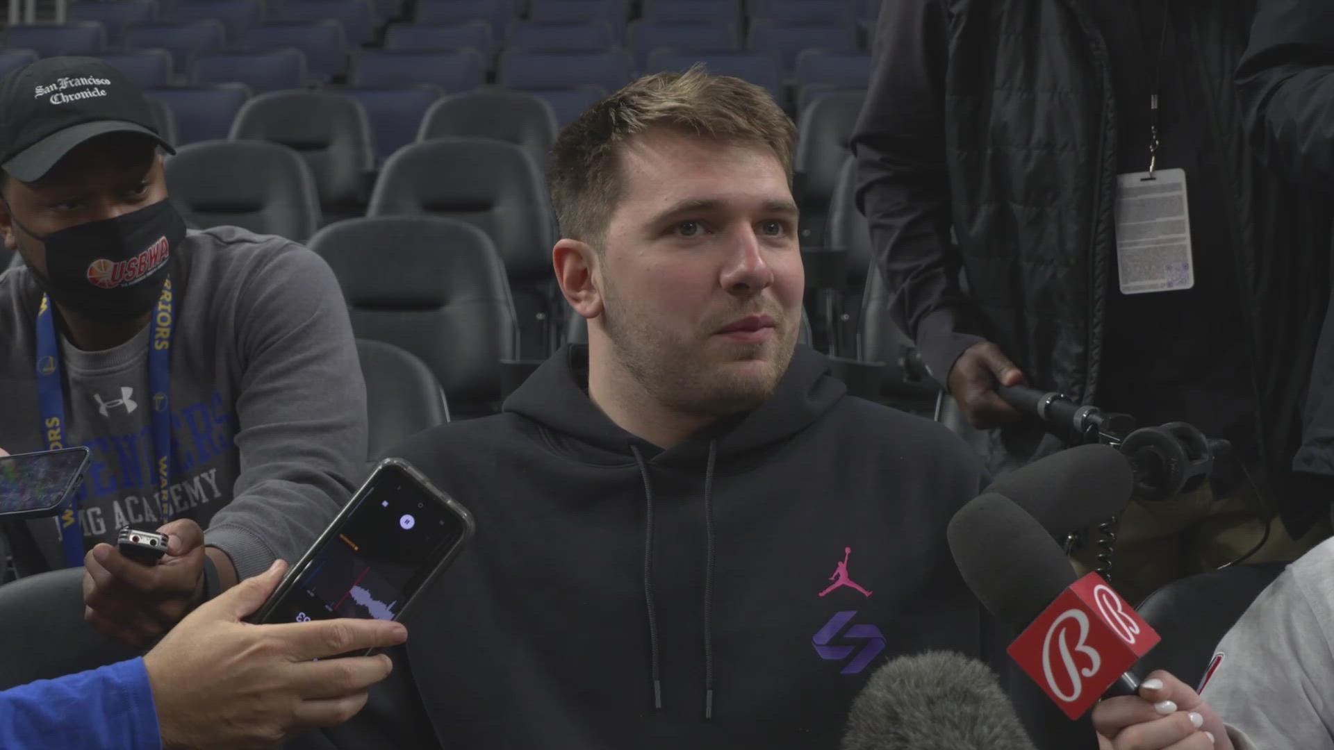 Luka Doncic, Jason Kidd and Dorian Finney-Smith spoke to the media Tuesday, explaining how the team is preparing for the Golden State Warriors.