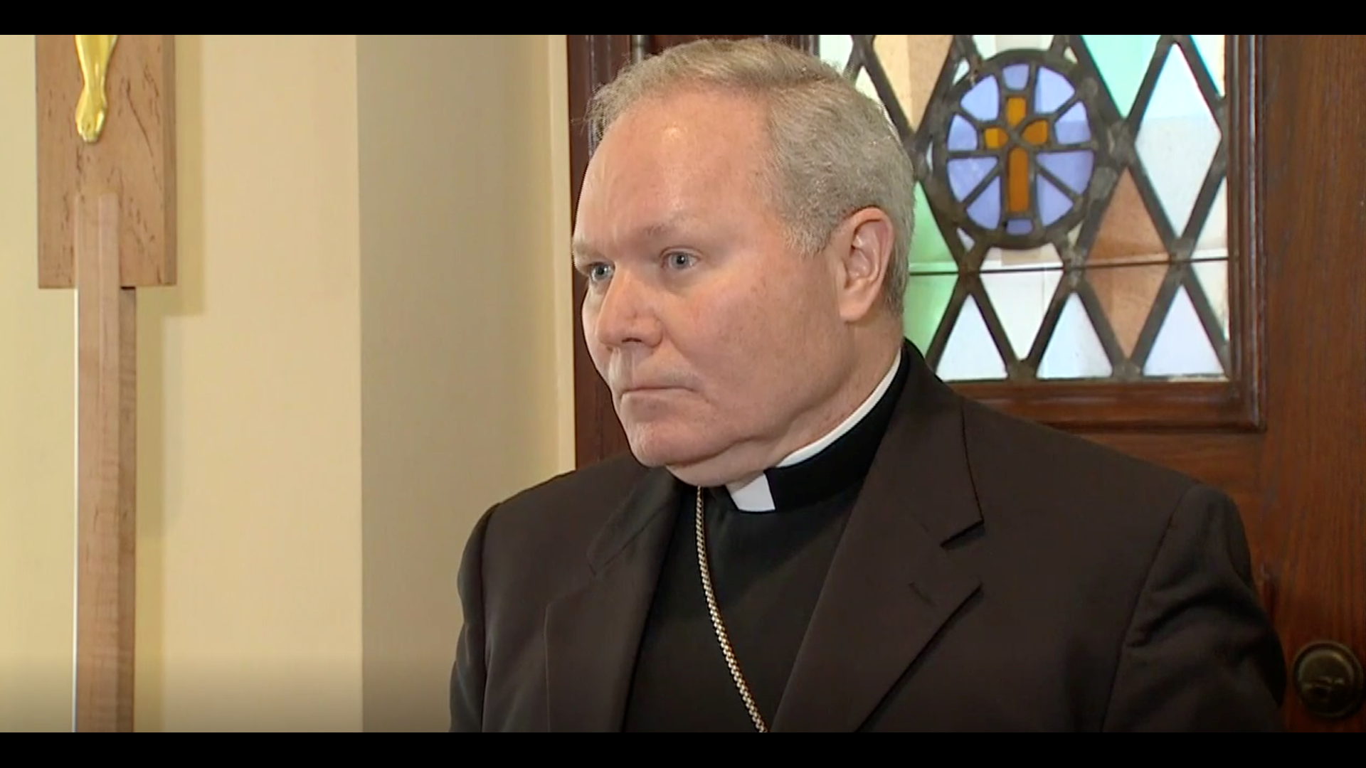 The Catholic Diocese of Dallas faces investigation of priests accused of sexual abuse. Bishop Edward Burns spoke after Dallas police serve a search warrant on the diocese.