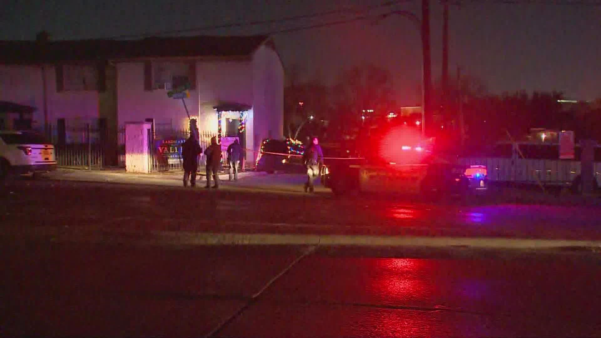 The shooting happened at the Landmark On The Valley Apartments off Spring Valley Road in far north Dallas.