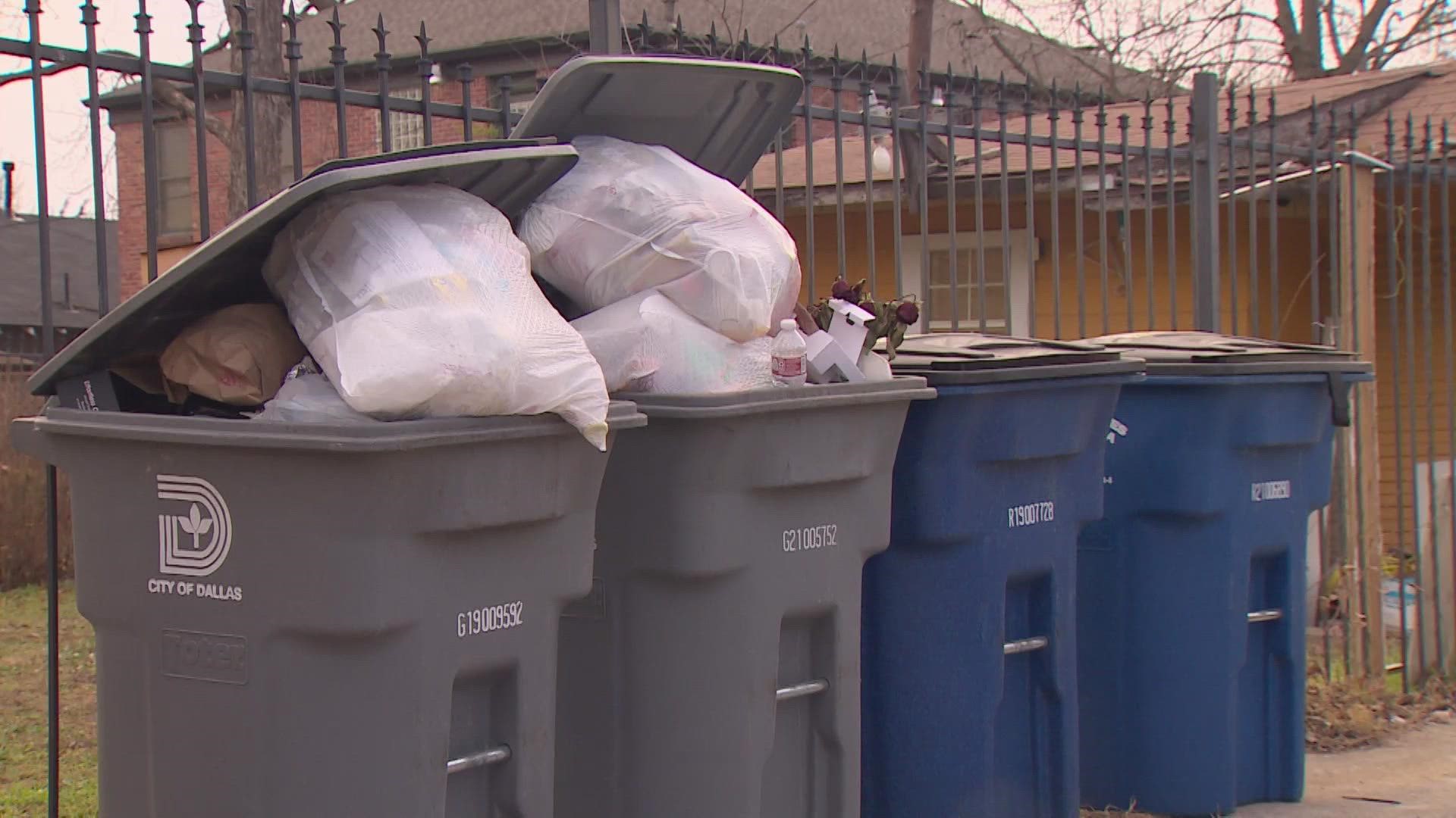 In December, the city changed to a new trash schedule, but officials have blamed weather and holidays for missed pickups