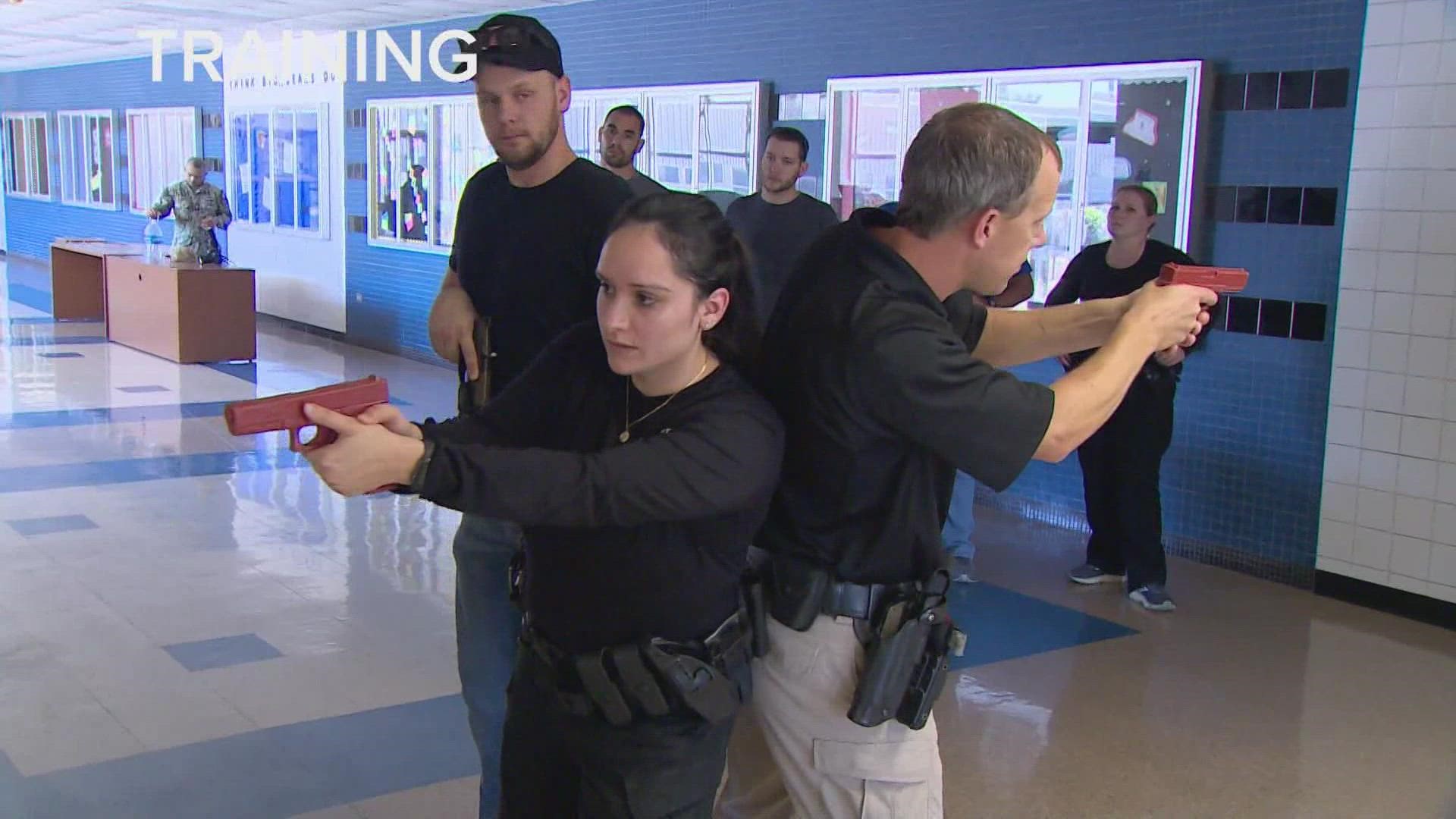 The training comes just before back-to-school time and after the  Uvalde school shooting -- where police have come under scrutiny for their delayed response.