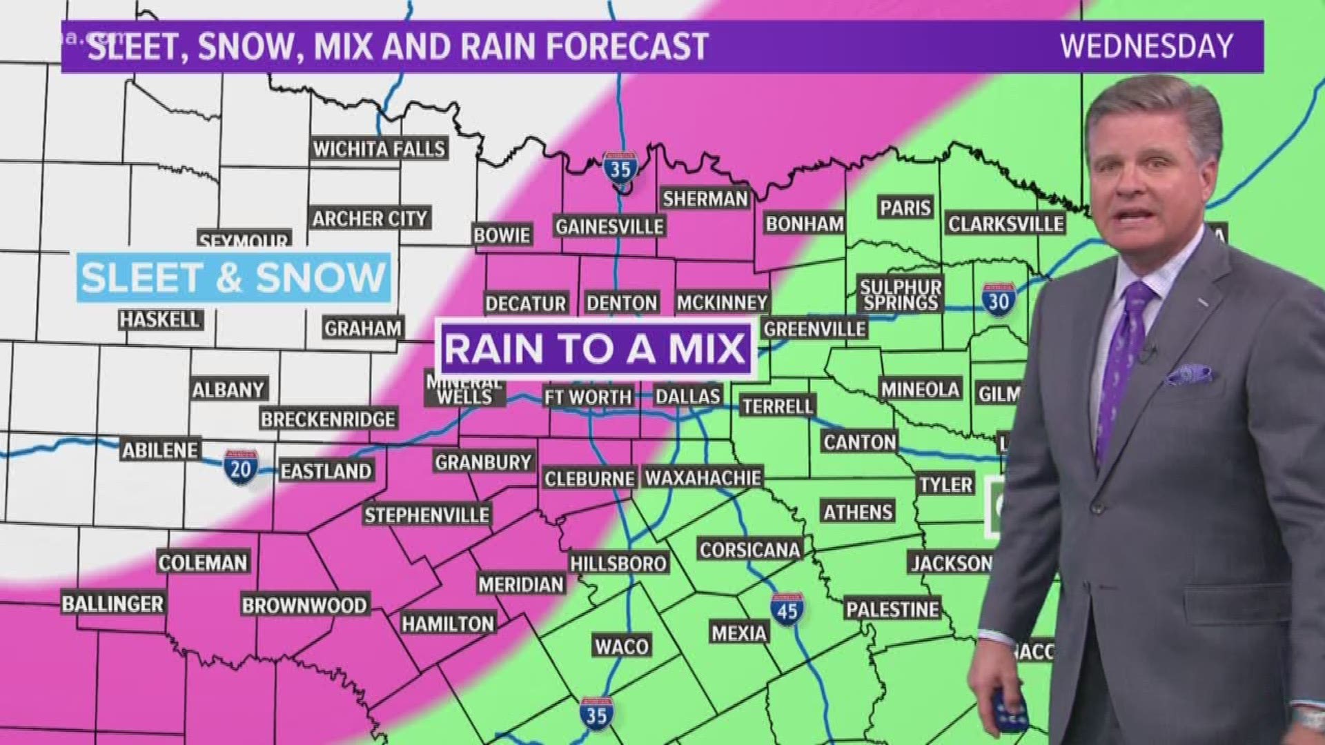 Will you see snow, sleet or rain? Pete Delkus has your latest forecast for Tuesday, Feb. 4.