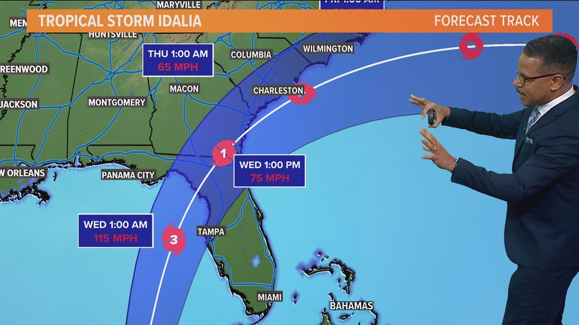 Timeline Tropical Storm Idalia predicted to reach Florida as hurricane