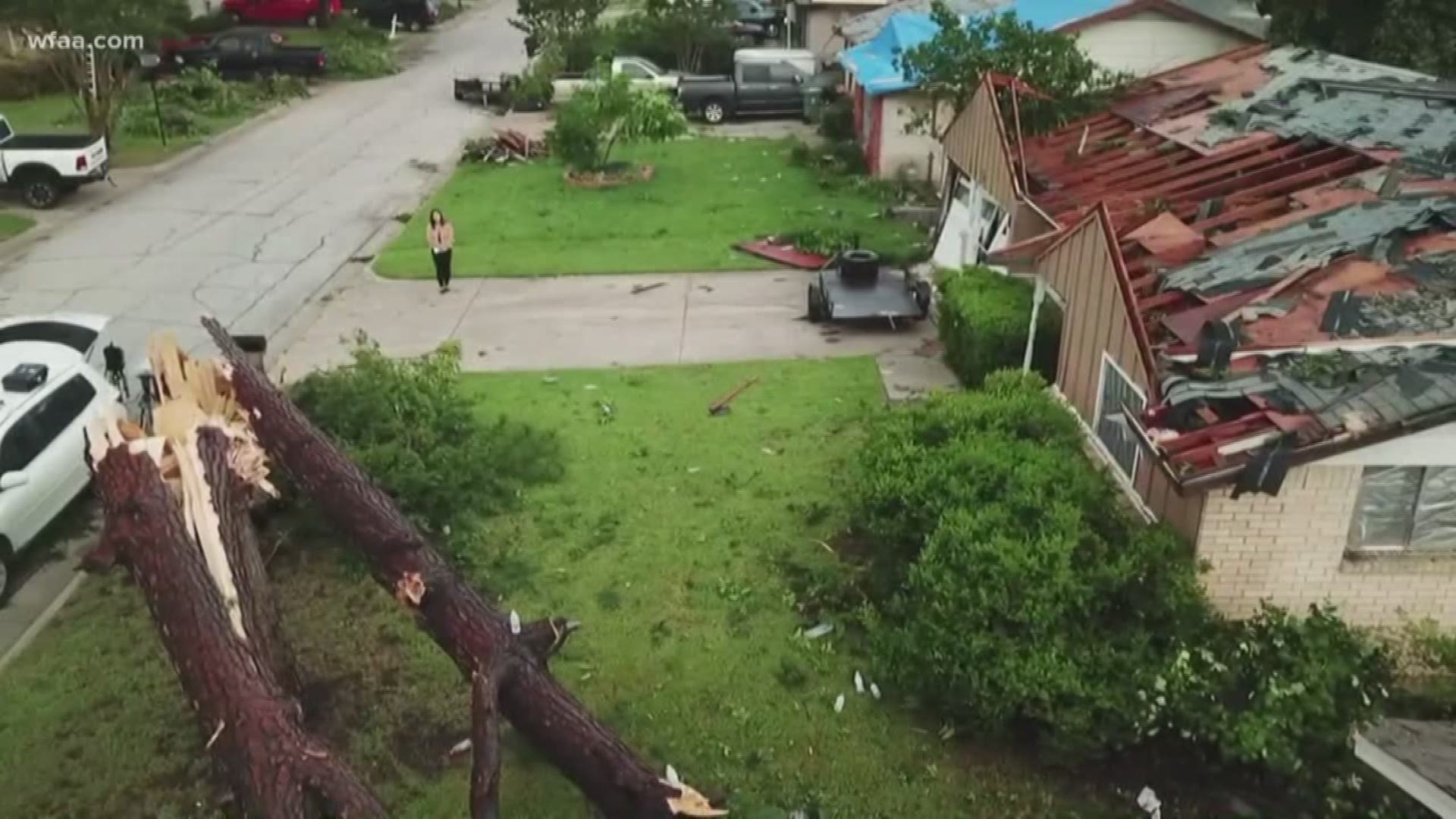 For the second Monday in a row, North Texas residents are cleaning up debris and destruction after severe storms blew through the area Sunday.