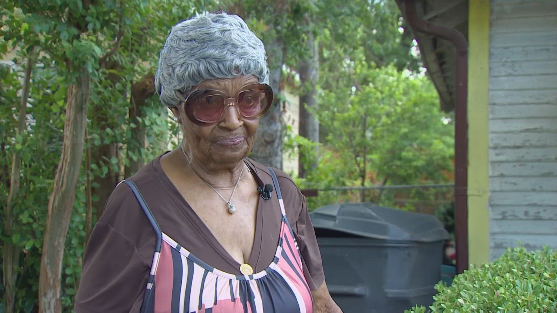 A 90-year-old Texas woman, whose home was damaged by a storm in Dallas, got some big help from her community.