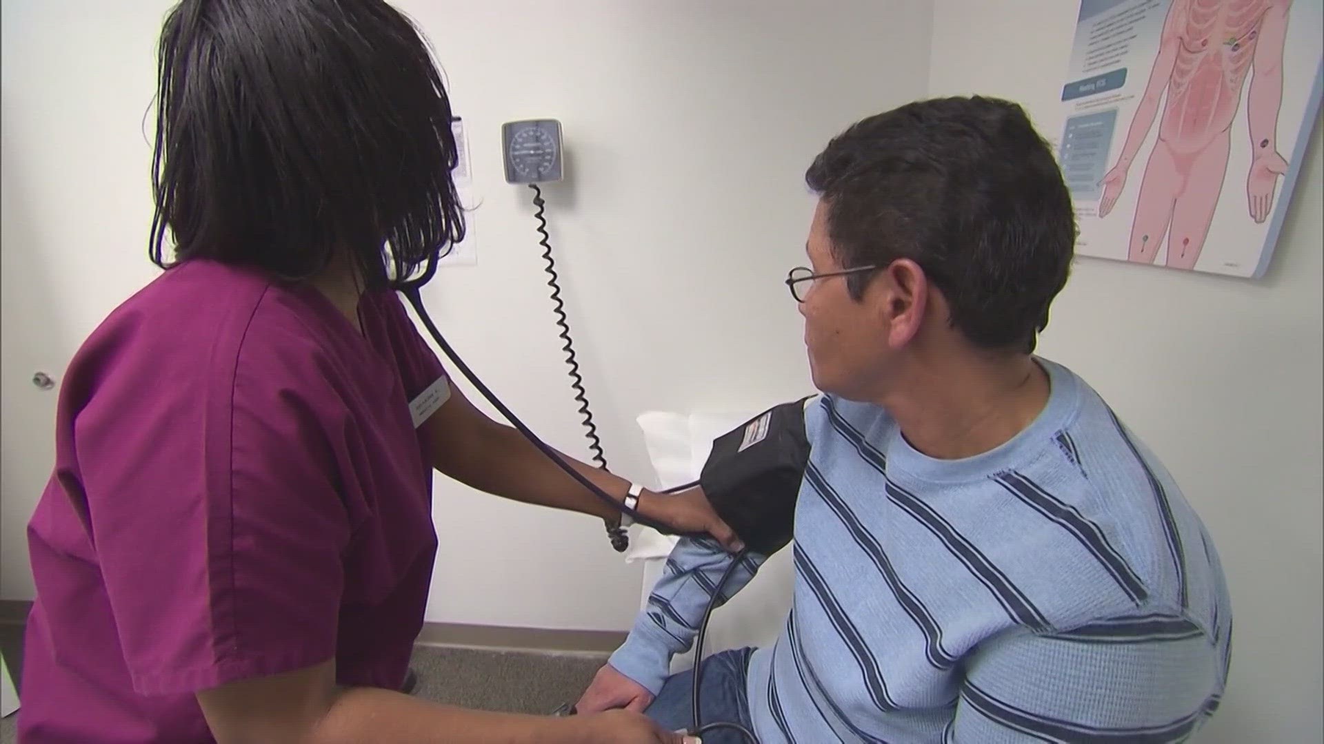 A doctor says it matter where and how you sit during a blood pressure check