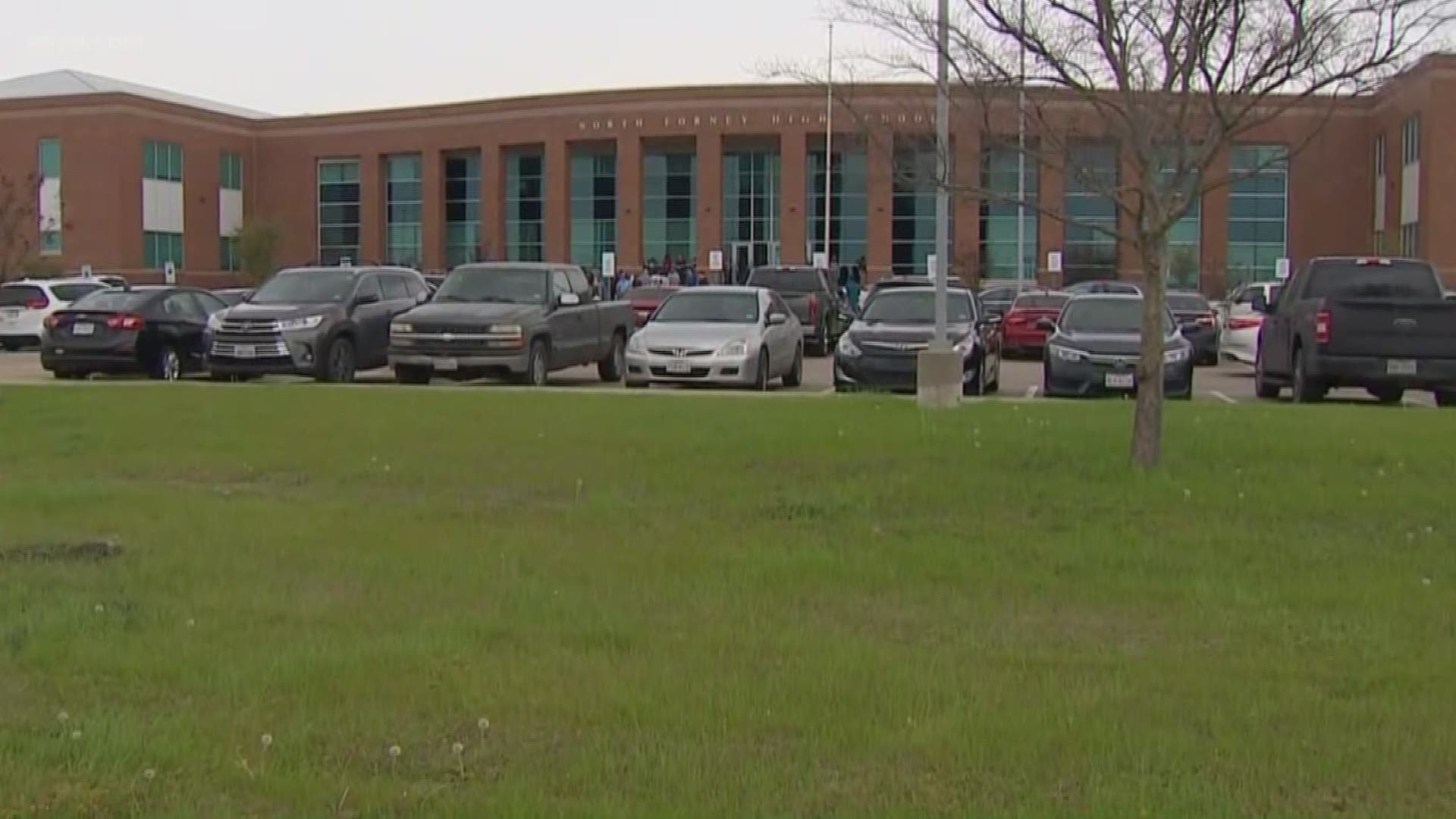 The school was placed on lockdown after a student was found in possession of a firearm Monday.
