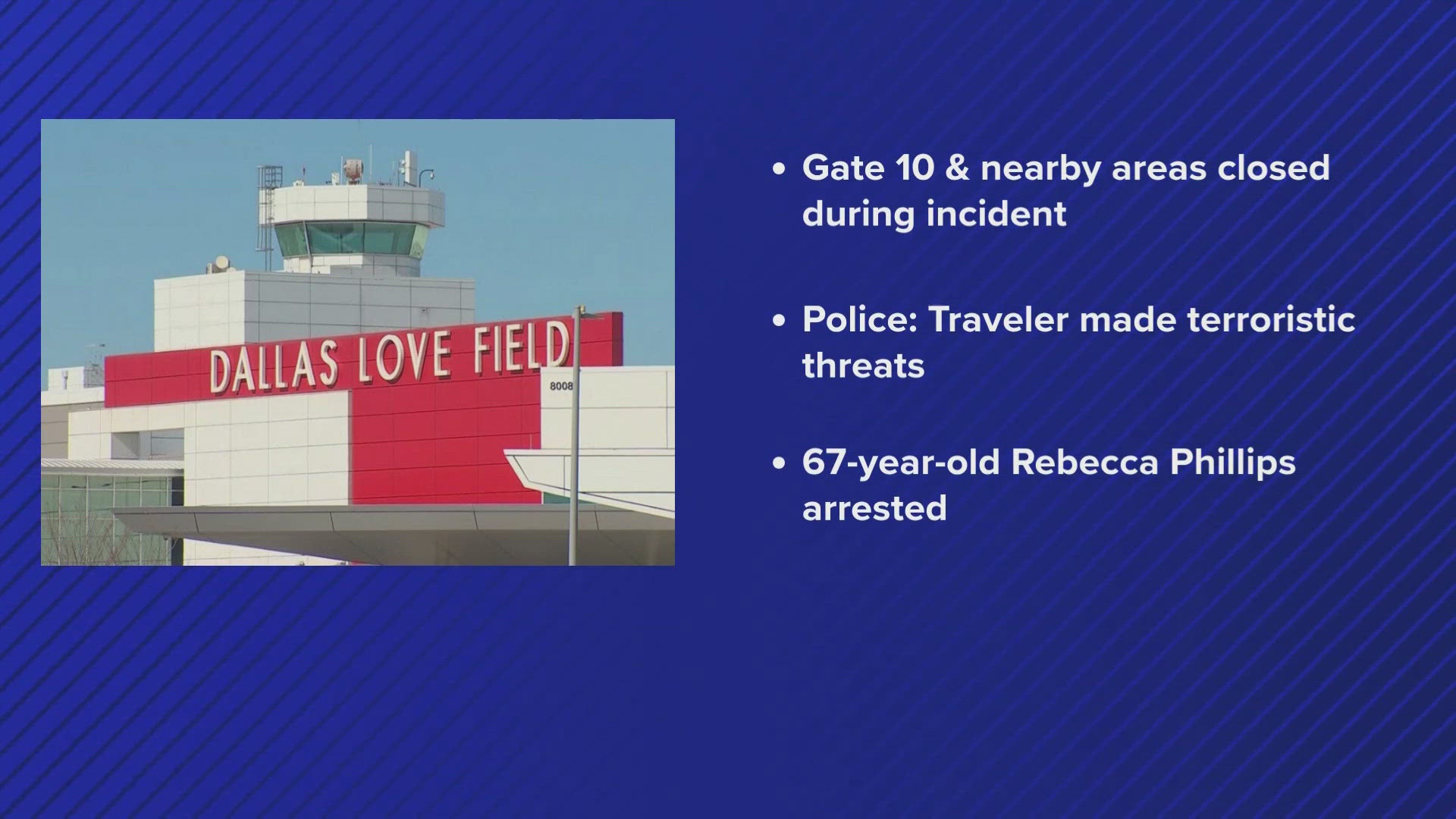 Police determined that a woman made what they described as a “threatening statement," prompting a temporary closure at Southwest Airlines gate 10.