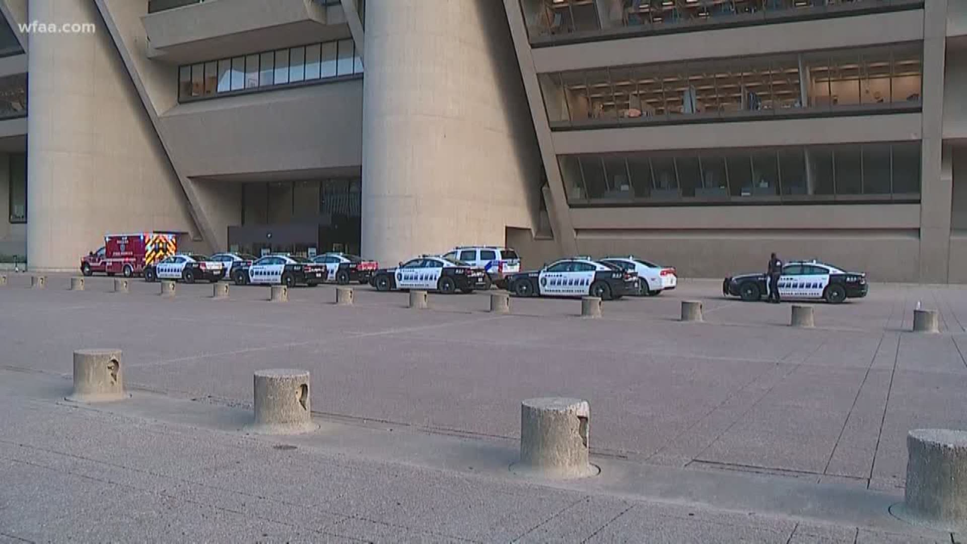 Dallas Council Member Omar Narvaez and two council liaisons were treated at Dallas City Hall after they were exposed to pepper spray.