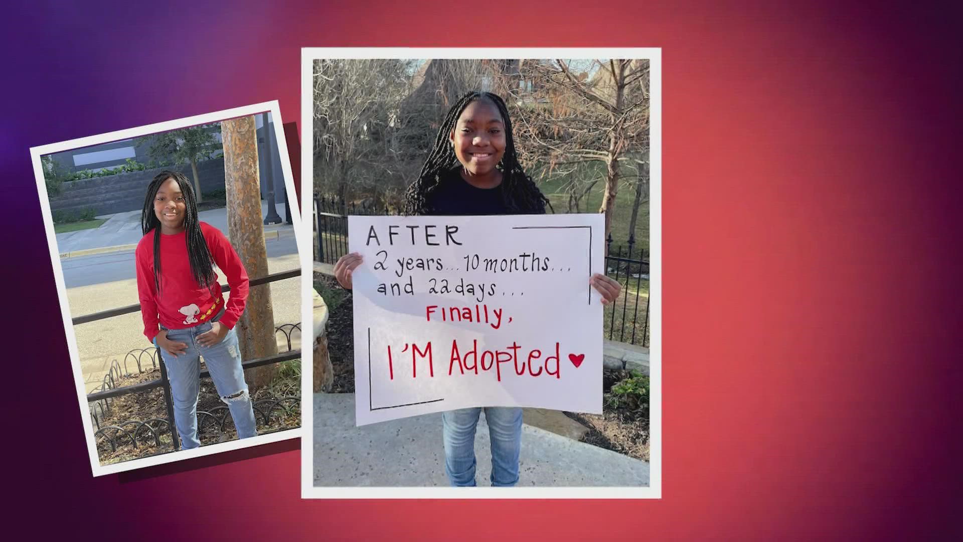 Ja'Mya was adopted on Jan. 5, after spending almost three years in foster care. She recorded this message for us from her new home.