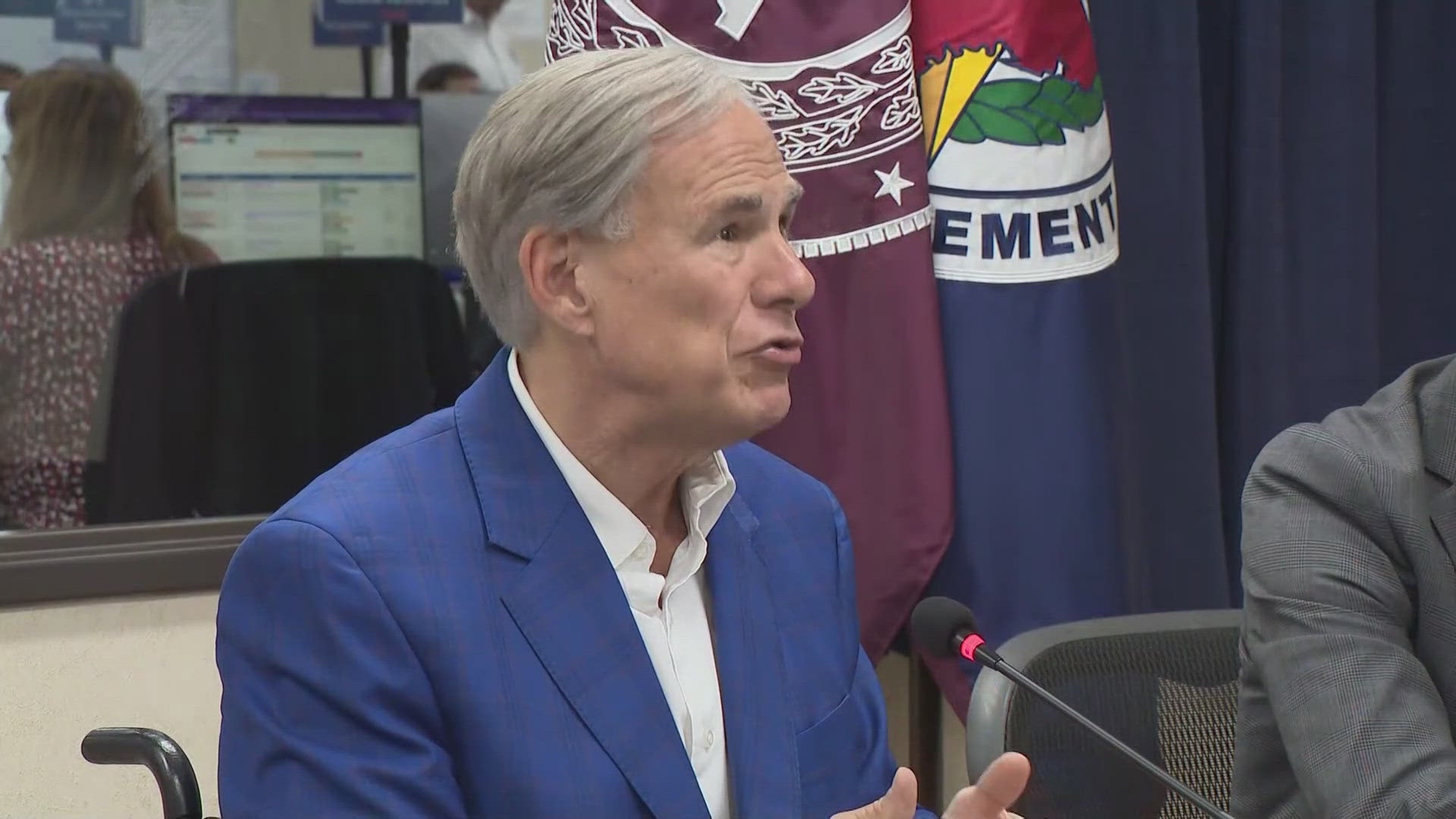 The governor hosted a press conference Tuesday afternoon in Beaumont.