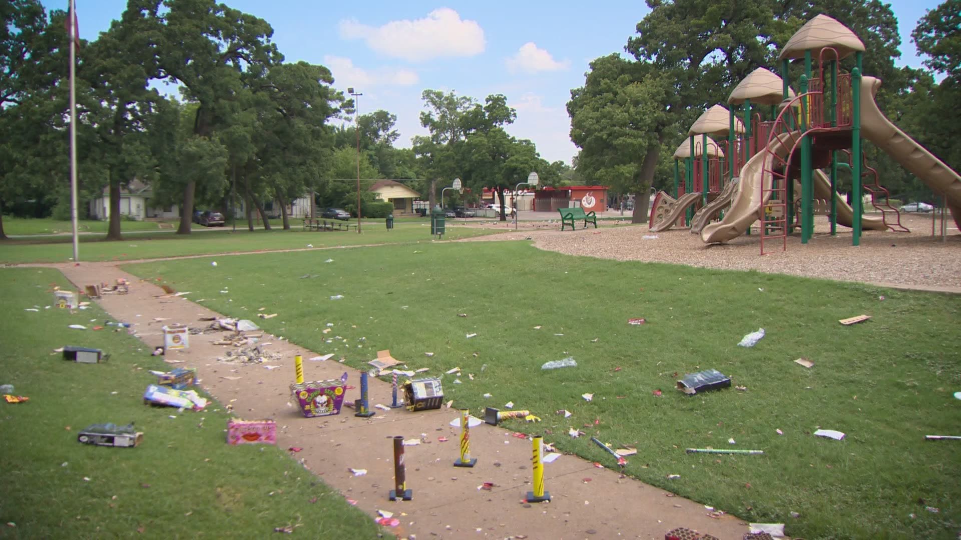 Dallas police said they issued 17 citations for illegal fireworks and seized more than 1,000 pounds of fireworks over the holiday weekend.