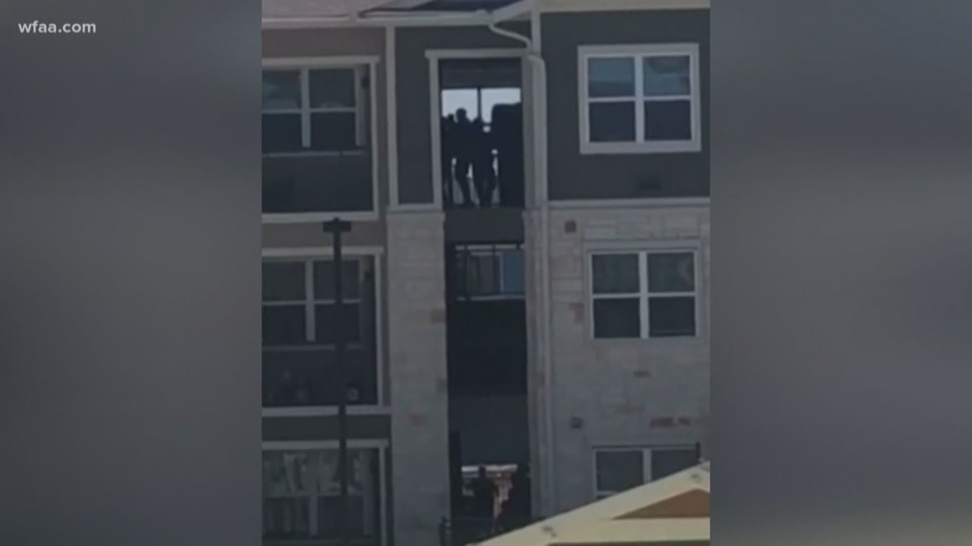The situation ended when the SWAT team entered apartment and shot at suspect, Fort Worth police said during a news conference.