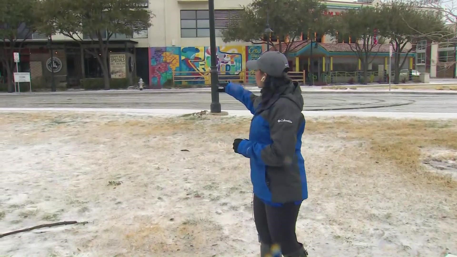 WFAA reporters Chris Sadeghi and Malini Basu share what they've seen as of Wednesday morning.