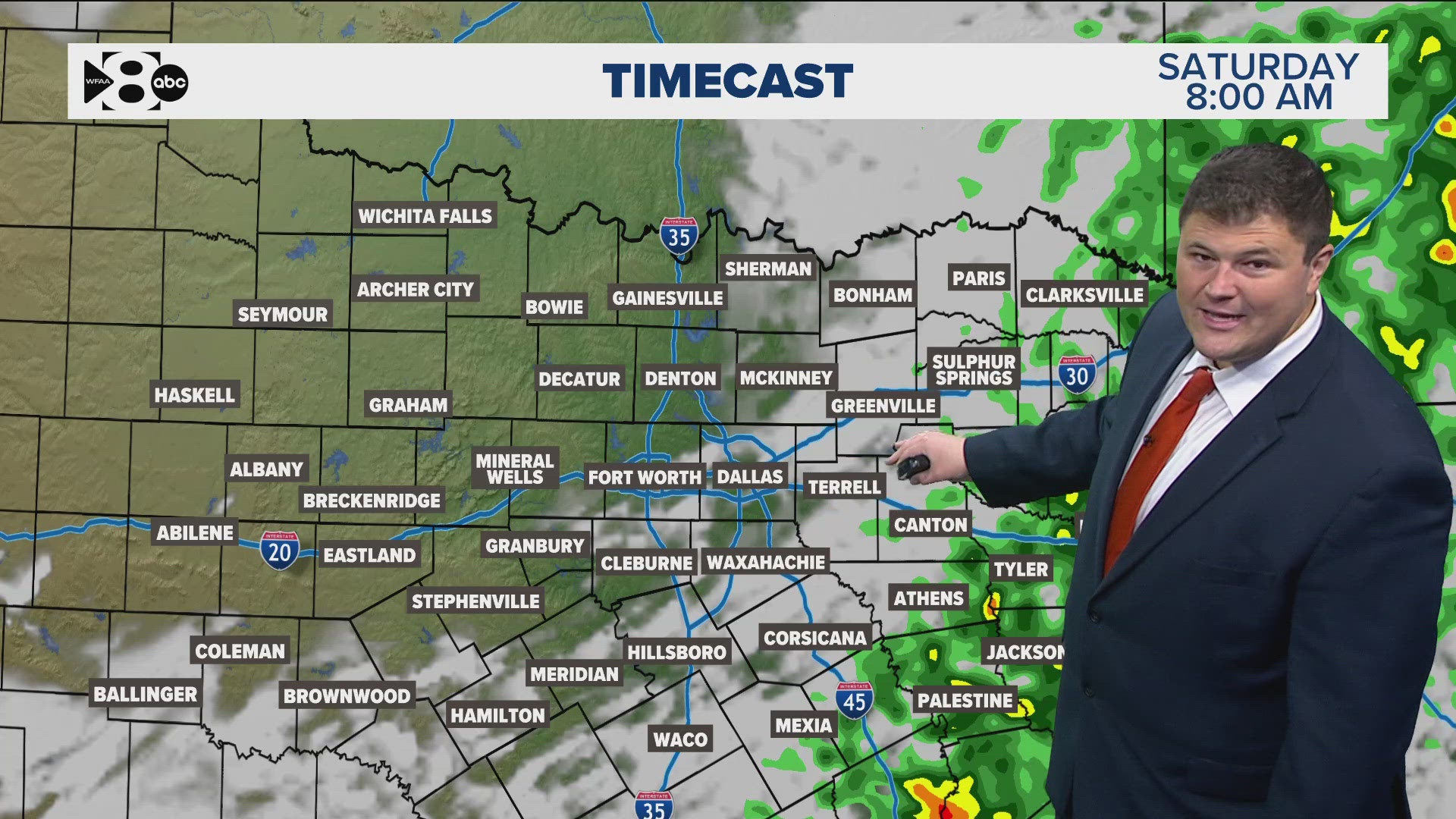 Scattered showers and a few storms are moving through the DFW tonight into Saturday morning.