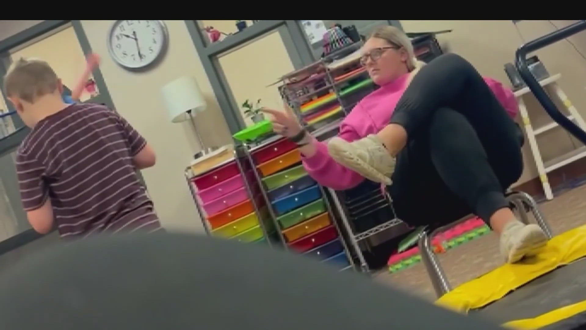 A video from a special needs classroom shows staff members allegedly slapping and throwing objects at a non-verbal autistic child.
