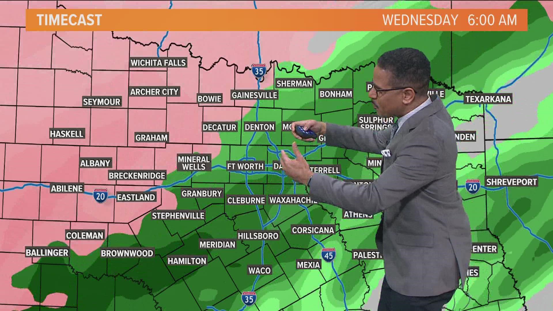 We could see a chance of freezing rain early next week. Here's what we're seeing.