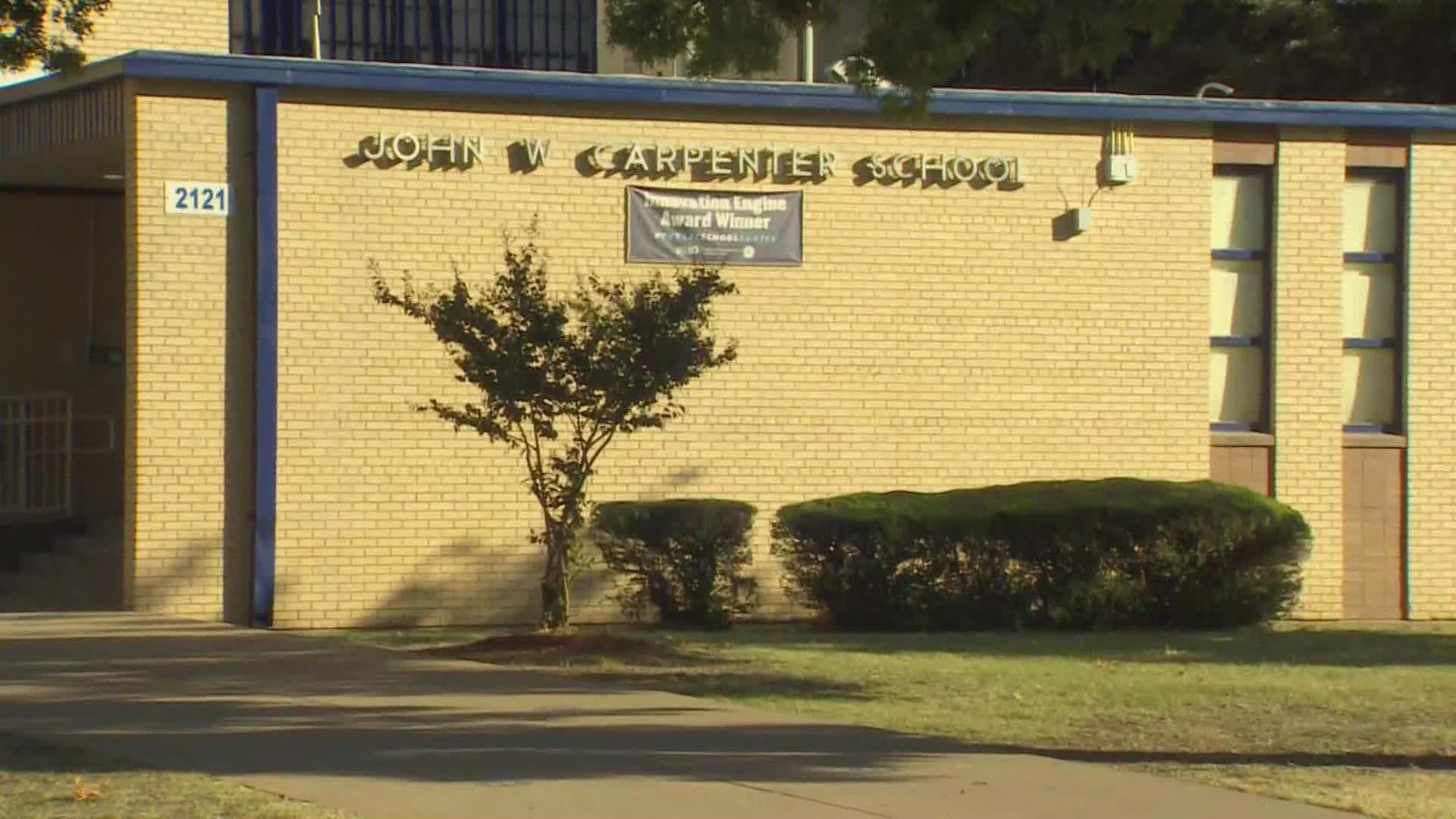 Dallas ISD confirmed to WFAA that a gun accidentally went off inside John W Carpenter Elementary School before classes began.