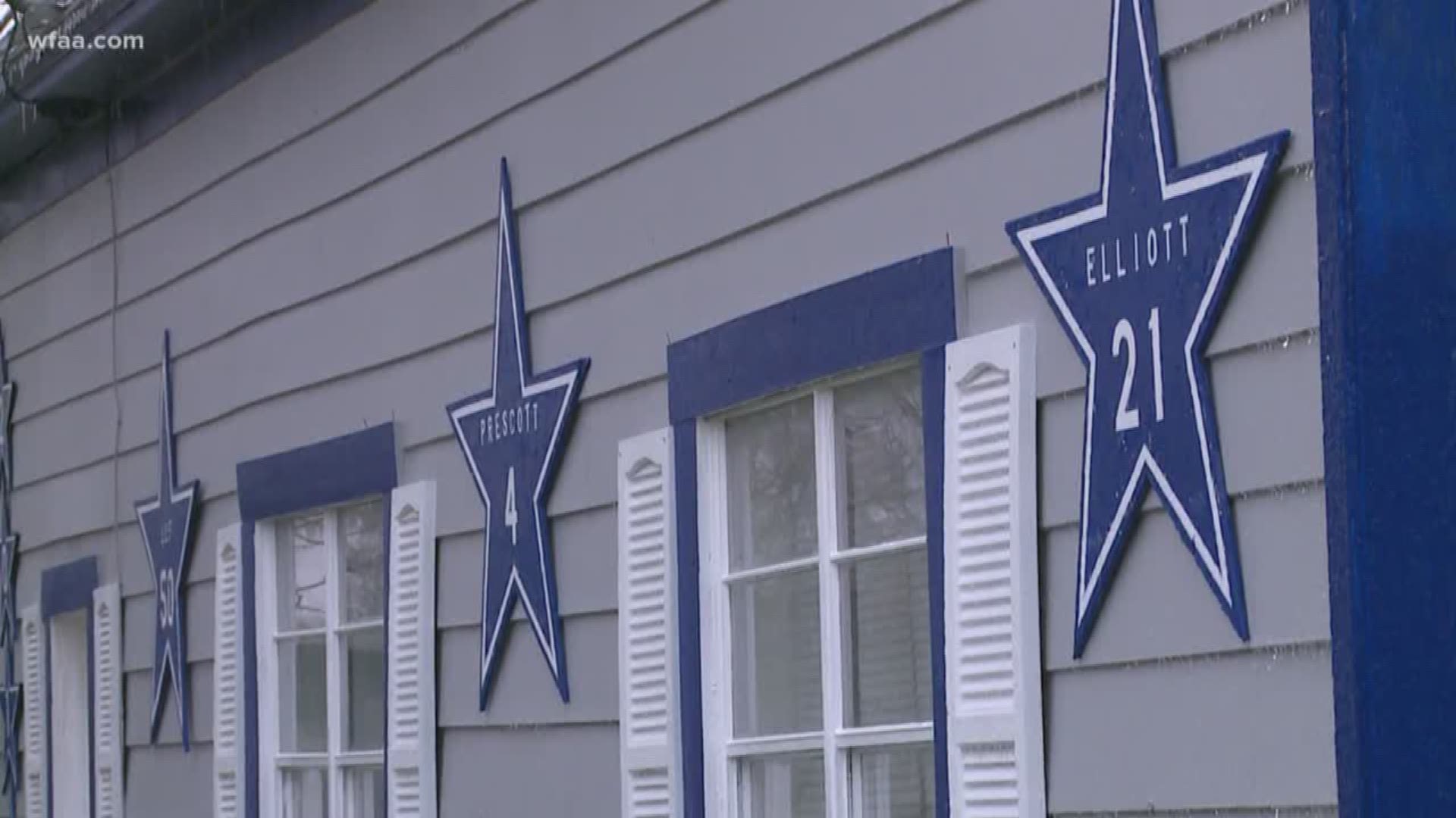 Fan's Dallas Cowboys themed house tells story of survival