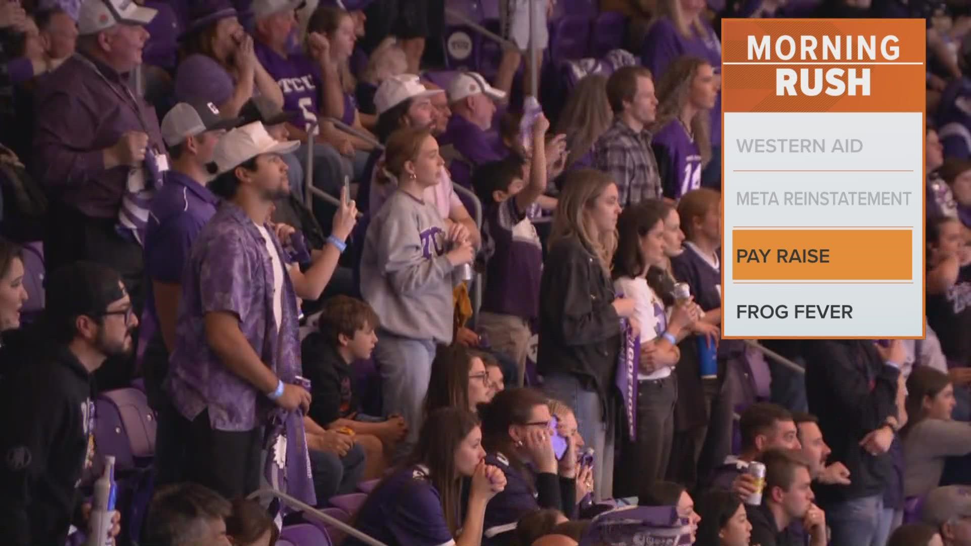 TCU gear gets free grounds admission. TCU IDs get discounted tickets.