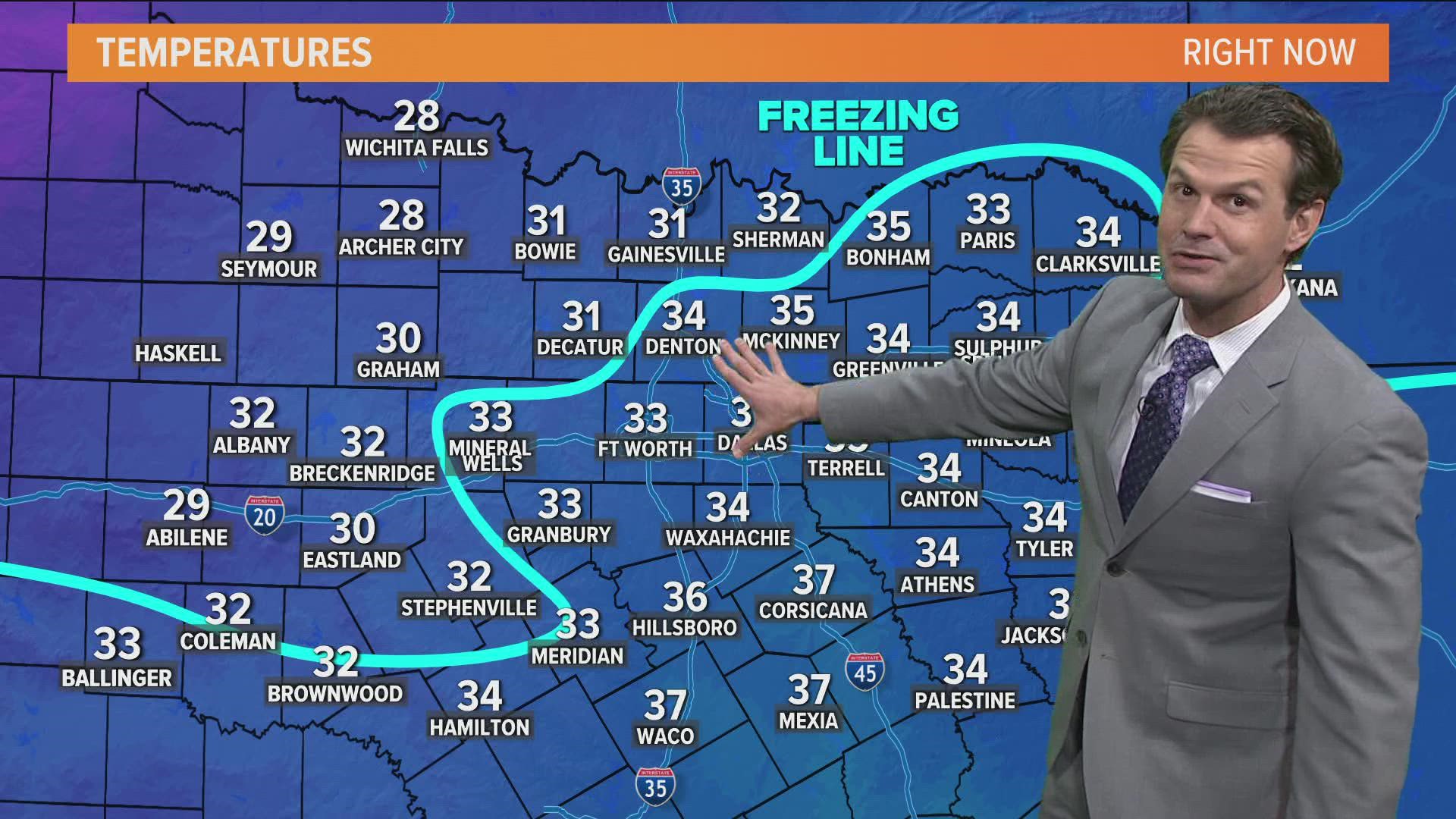 After a week of freezing rain, WFAA's Kyle Roberts checks in on how the weather is looking across Dallas-Fort Worth this weekend