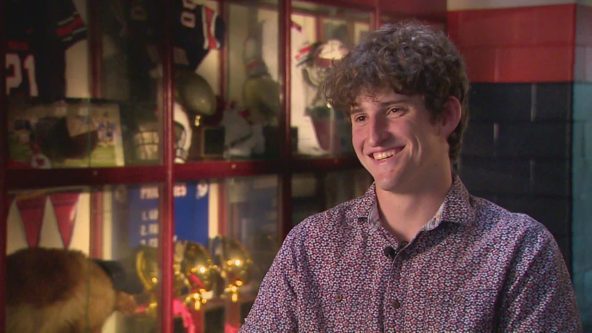 A nearly perfect student, and a key piece of Frisco Wakeland's history-making football team, Colin Peek is our WFAA Boys Scholar Athlete of the Year.