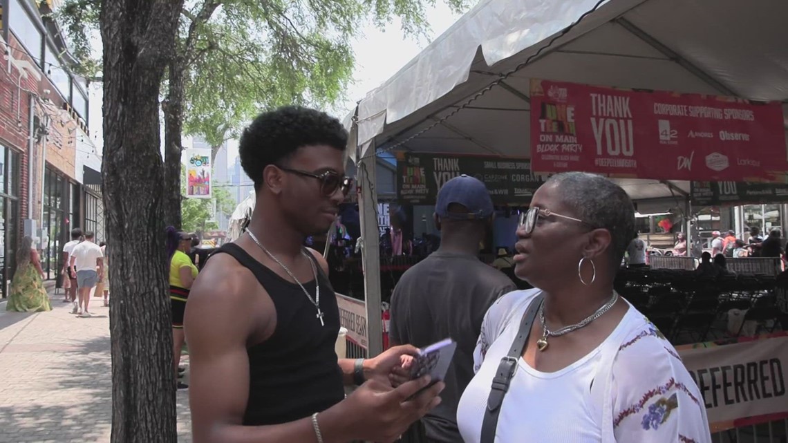 celebration held in Deep Ellum area of Dallas