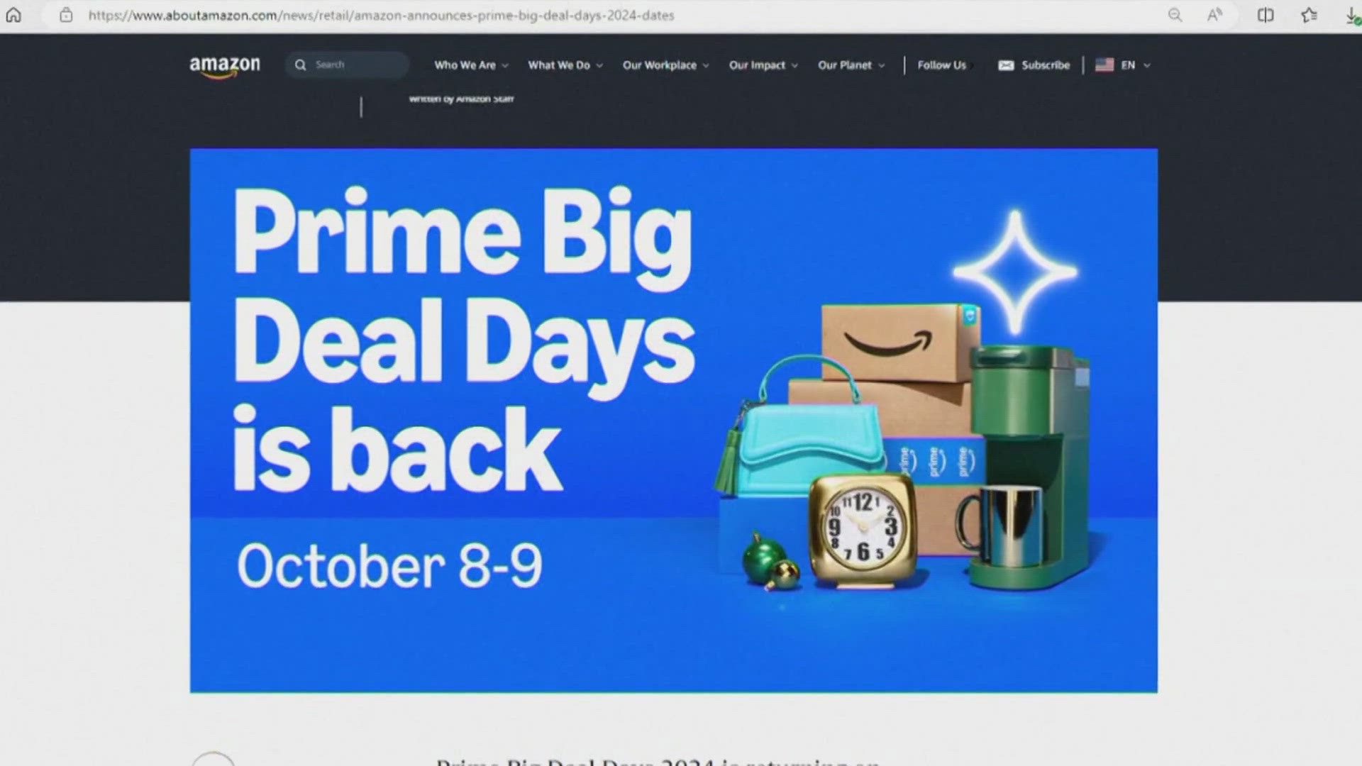 From October 8th-9th Amazon's prime big deal days will give shoppers a chance to save on their holiday gift list.