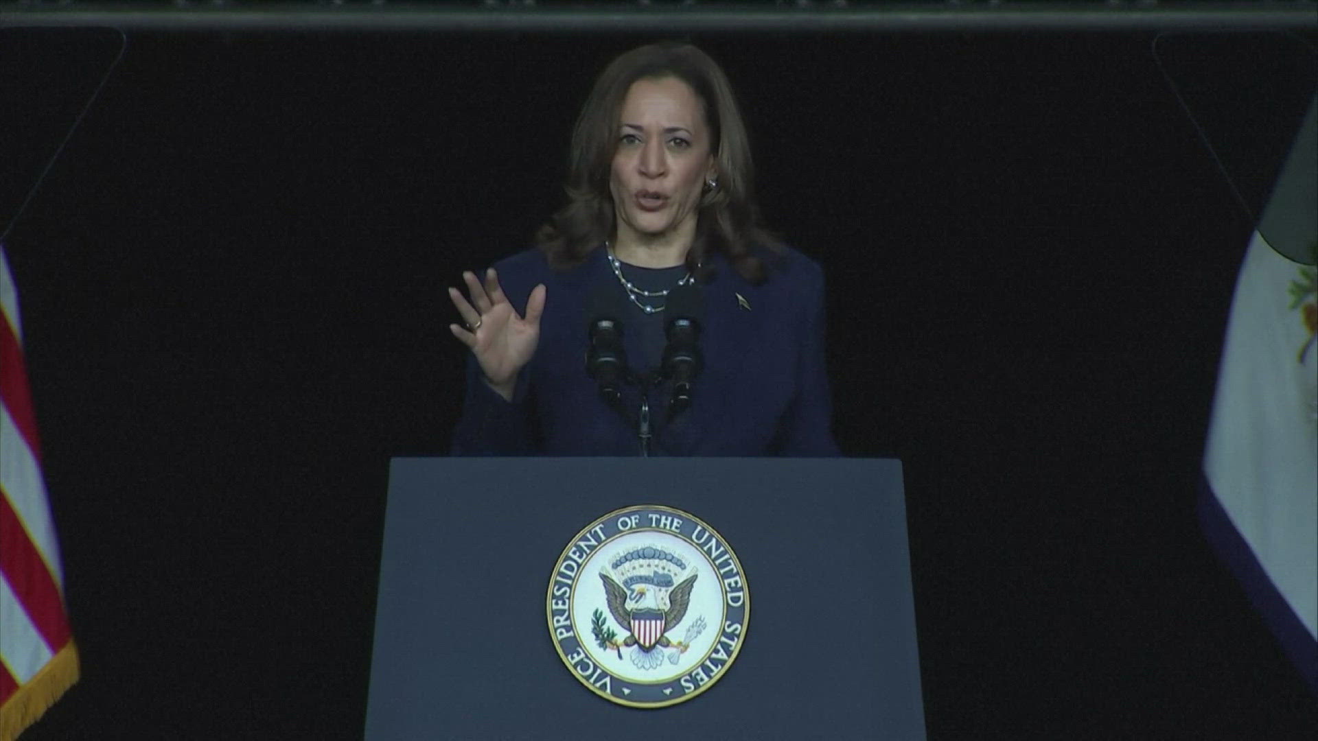 Vice President Harris responded to the remarks made by former president Trump at the NABJ conference in Chicago.