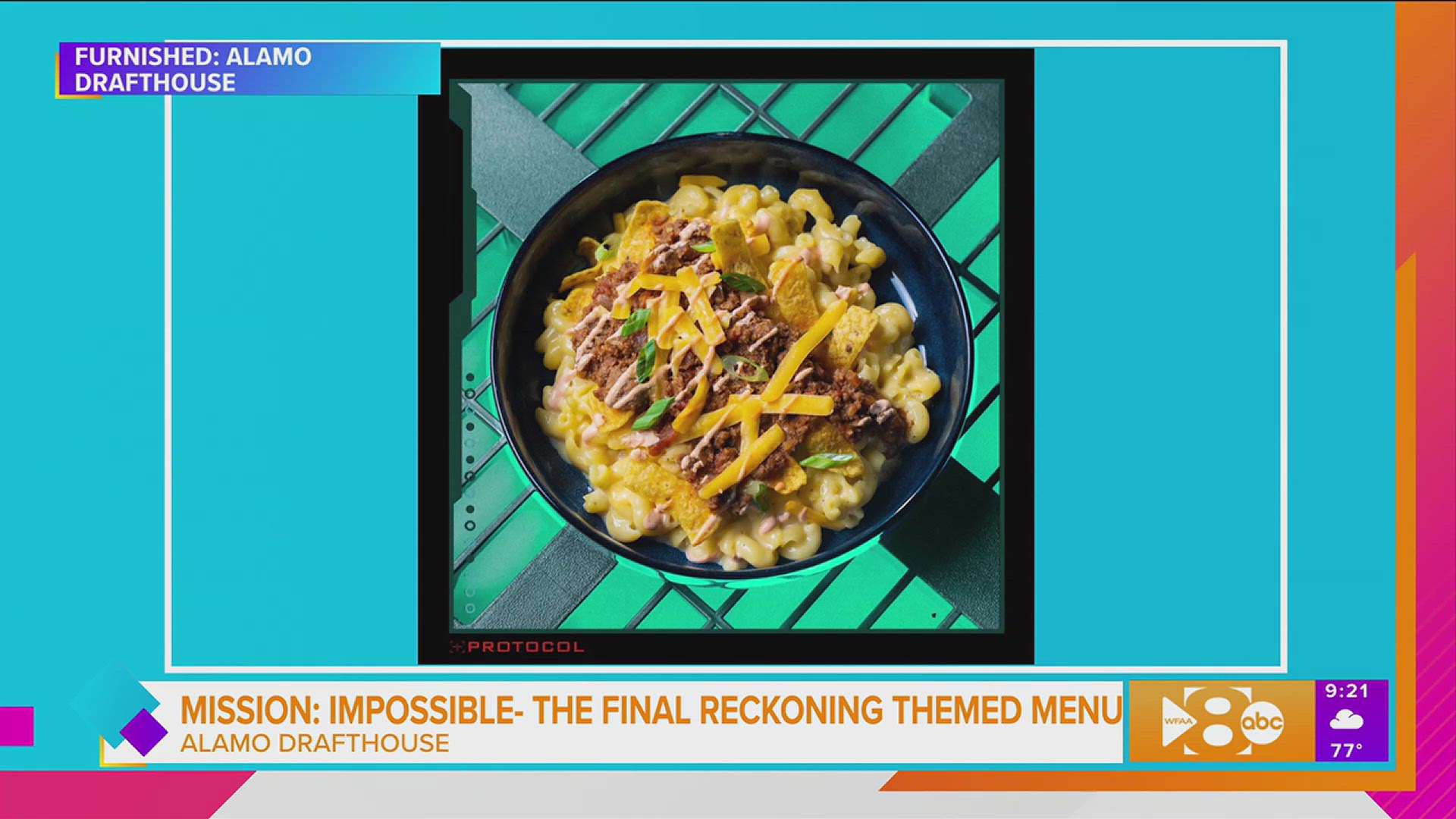 Alamo Drafthouse Assistant General Manager Terra James shares some items from the Mission: Impossible- The Final Reckoning themed menu. 
