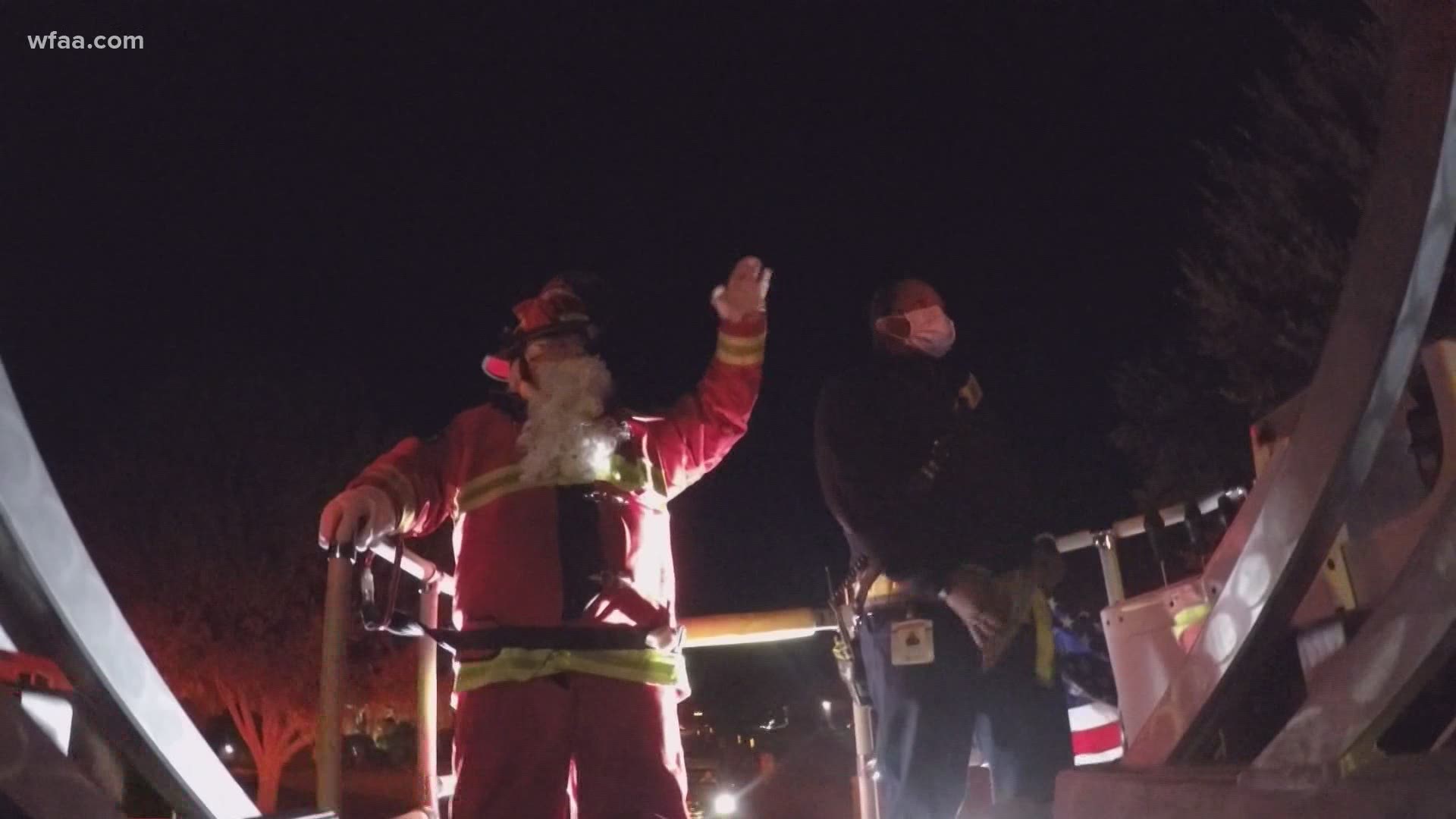 Santa and Murphy Fire and Rescue will drive every street in town -- six square miles, visiting thousands of homes.
