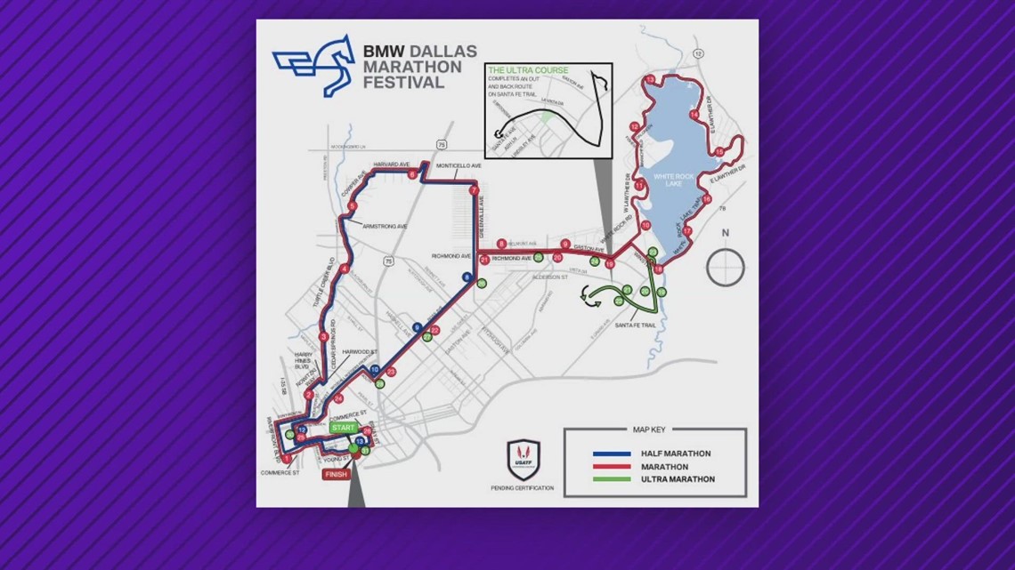Traffic alert Street closures for BMV Dallas marathon festival