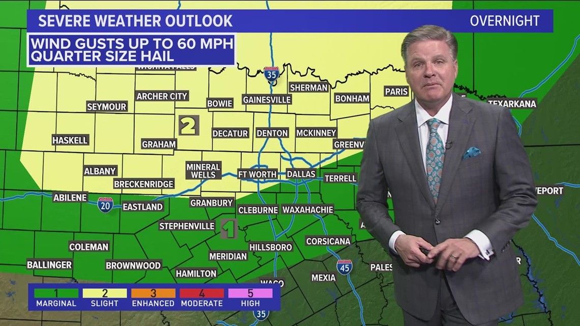 A Strong Cold Front Brings A Chance Of Rain And Severe Weather To Texas ...