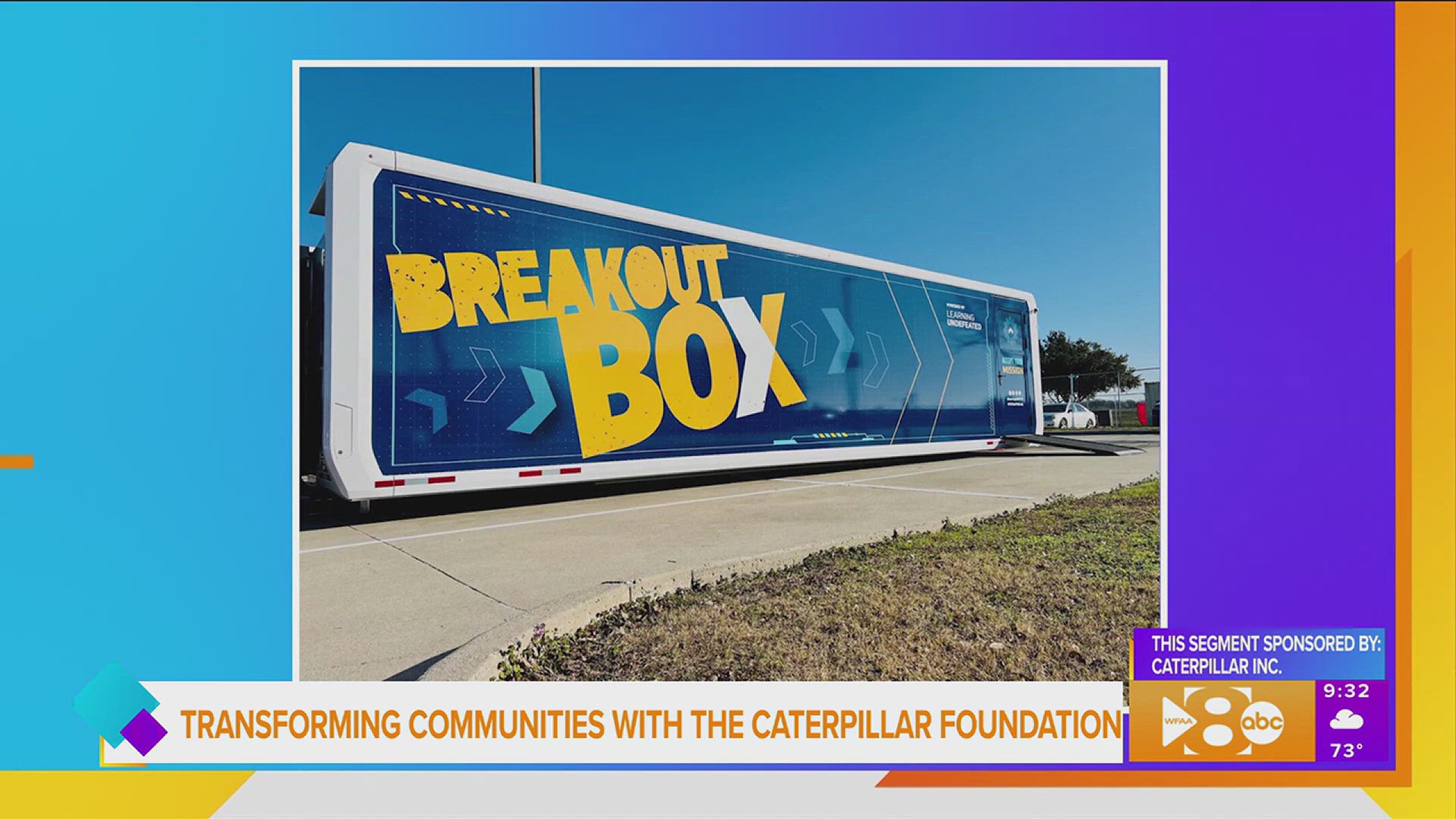 This segment is sponsored by Caterpillar Inc. Go to caterpillar.com and look under the "Company" tab for Caterpillar Foundation. 