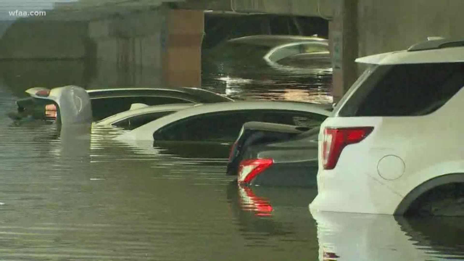 Parking garage flooded at Dallas Love Field