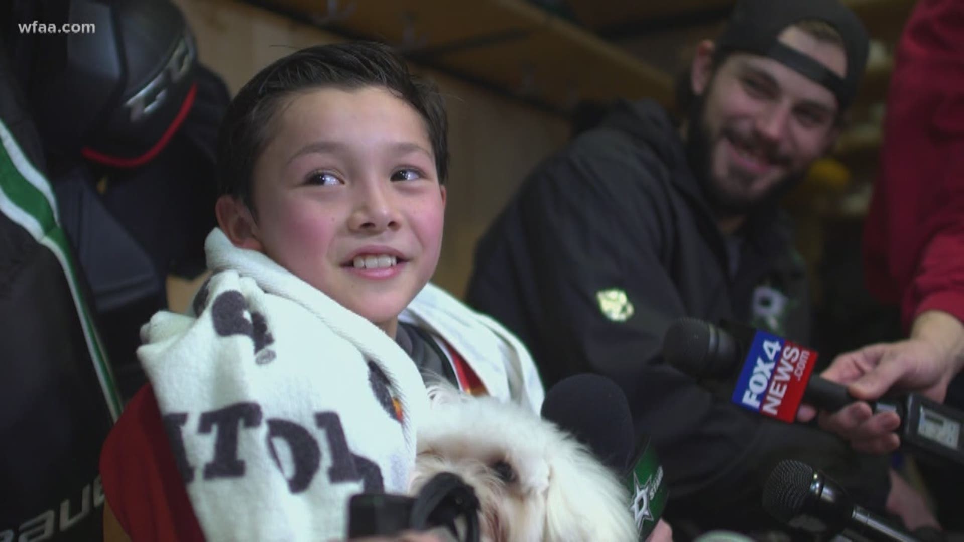 Thanks to the Make A Wish Foundation and the Dallas Stars a 10-year-old hockey fanatic had the day of his life on Wednesday, and promises that on his way to becoming a 'professional hockey-playing heart surgeon' that he will remember this day forever.