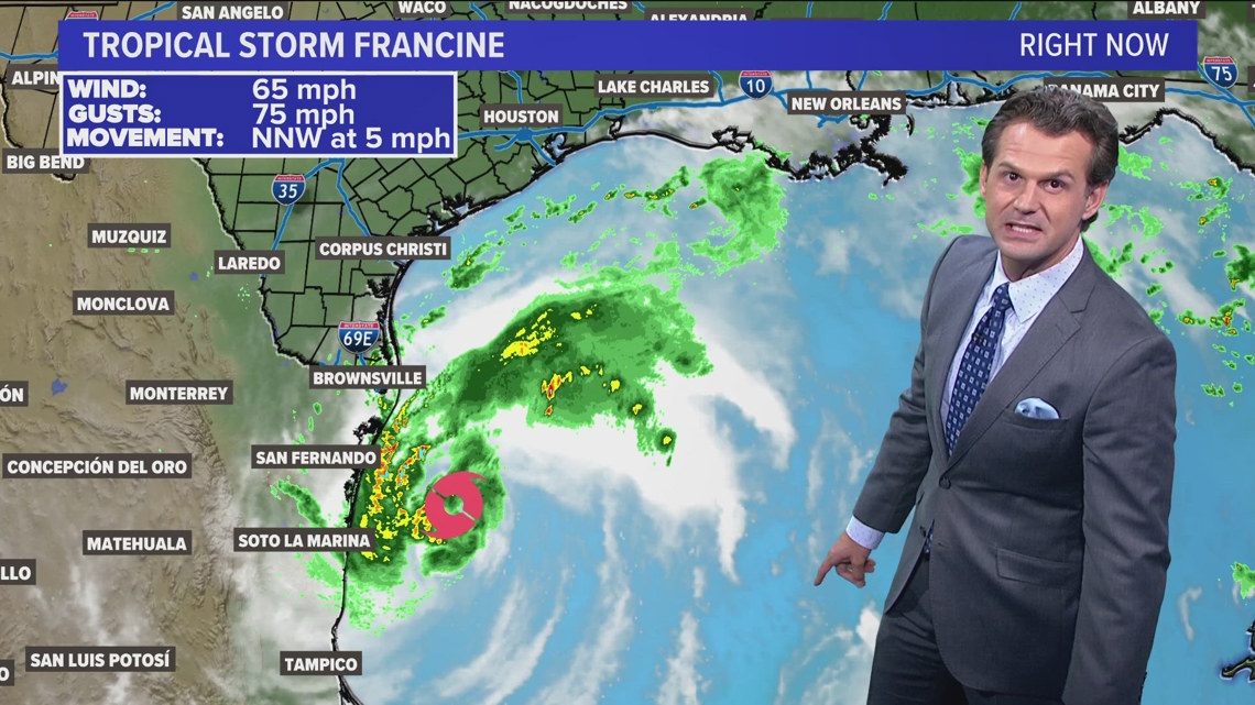 DFW Weather: Tracking Tropical Storm Francine, 'false fall' won't last ...