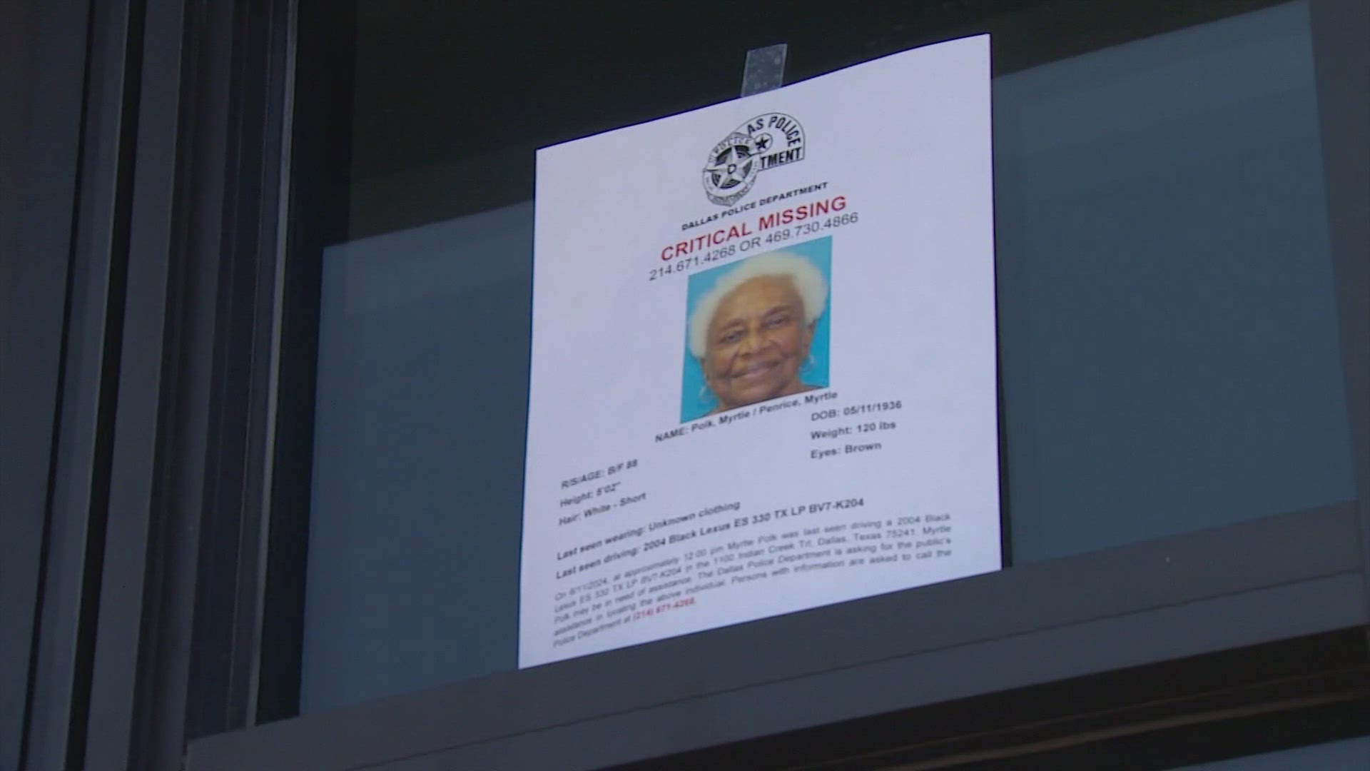 The woman, 88-year-old Myrtle Polk, has been missing since June 8.