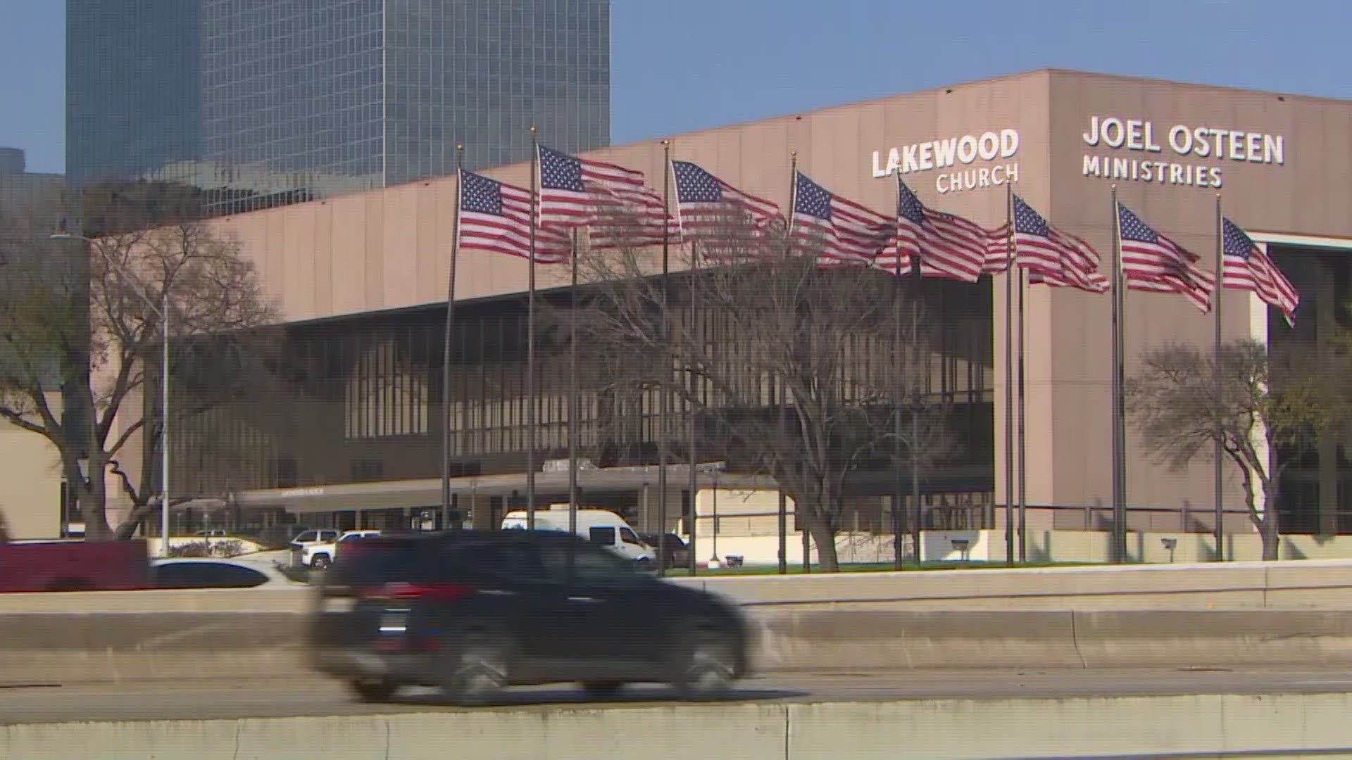 Houston police say a female shooter opened fire in the church. She was fatally shot by officers.