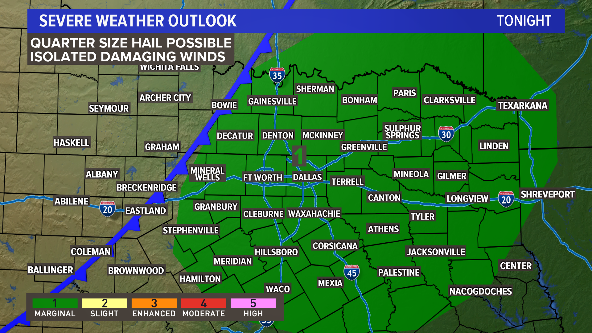 Timeline: Severe storm chances remain low across North Texas | wfaa.com