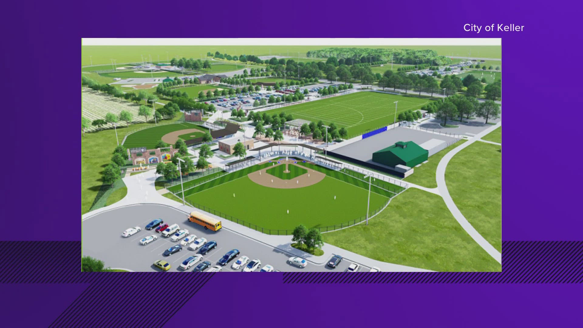 The expansion will include new turf fields, a field house, renovated bathrooms and concession stands. 