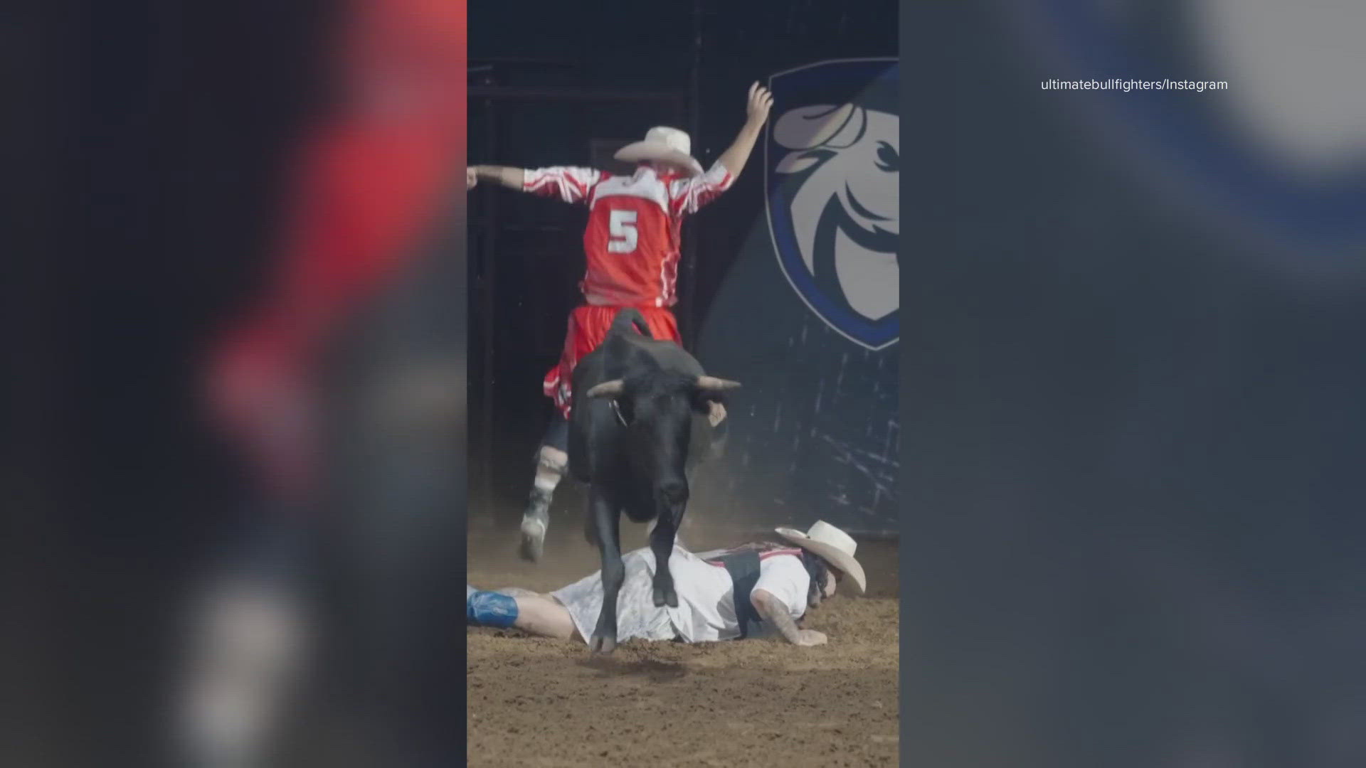 A popular Texas rapper traded out the mic to go face-to-face with a charging bull at the Fort Worth Stockyards.