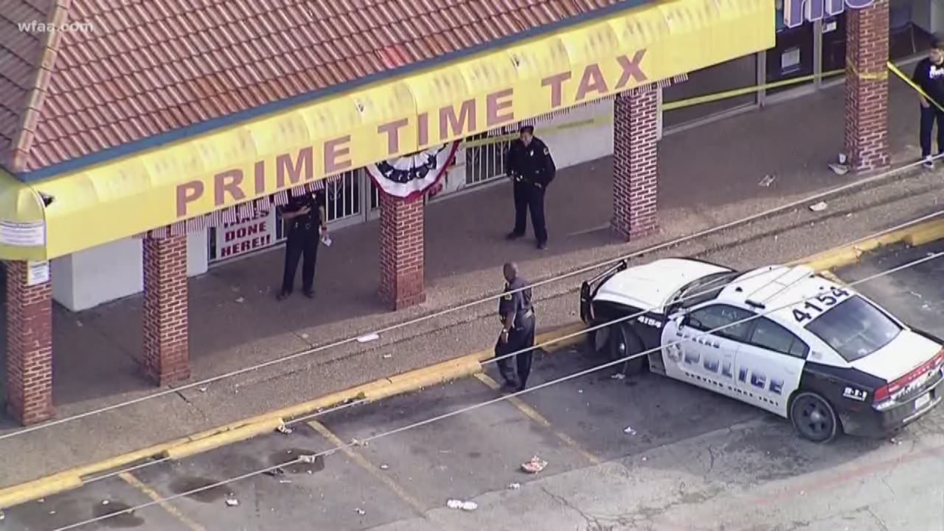 One person has been shot dead and two others are injured following a shooting at a convenience store in the 11700 block of Ferguson Road, Dallas Police said.