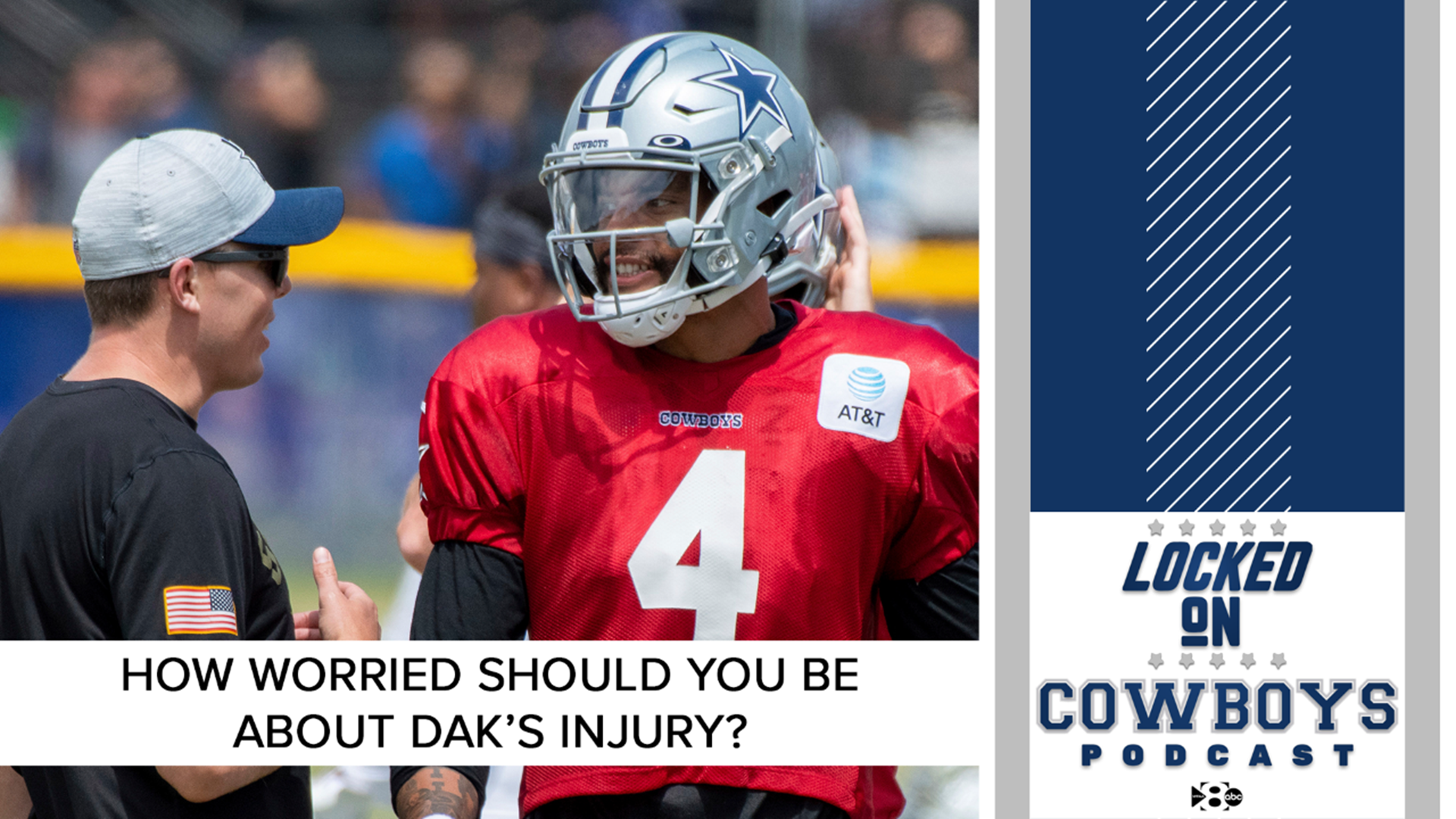 @Marcus_Mosher and @DalltonBMiller discuss Dak's injury and a recap of one of the best Cowboys practices so far on Locked On Cowboys.