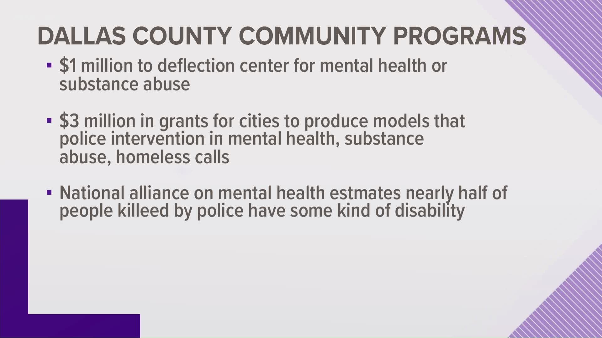 Dallas County Commissioners on Tuesday unanimously approved spending $5 million to help reduce the interventions for law enforcement on mental health calls.
