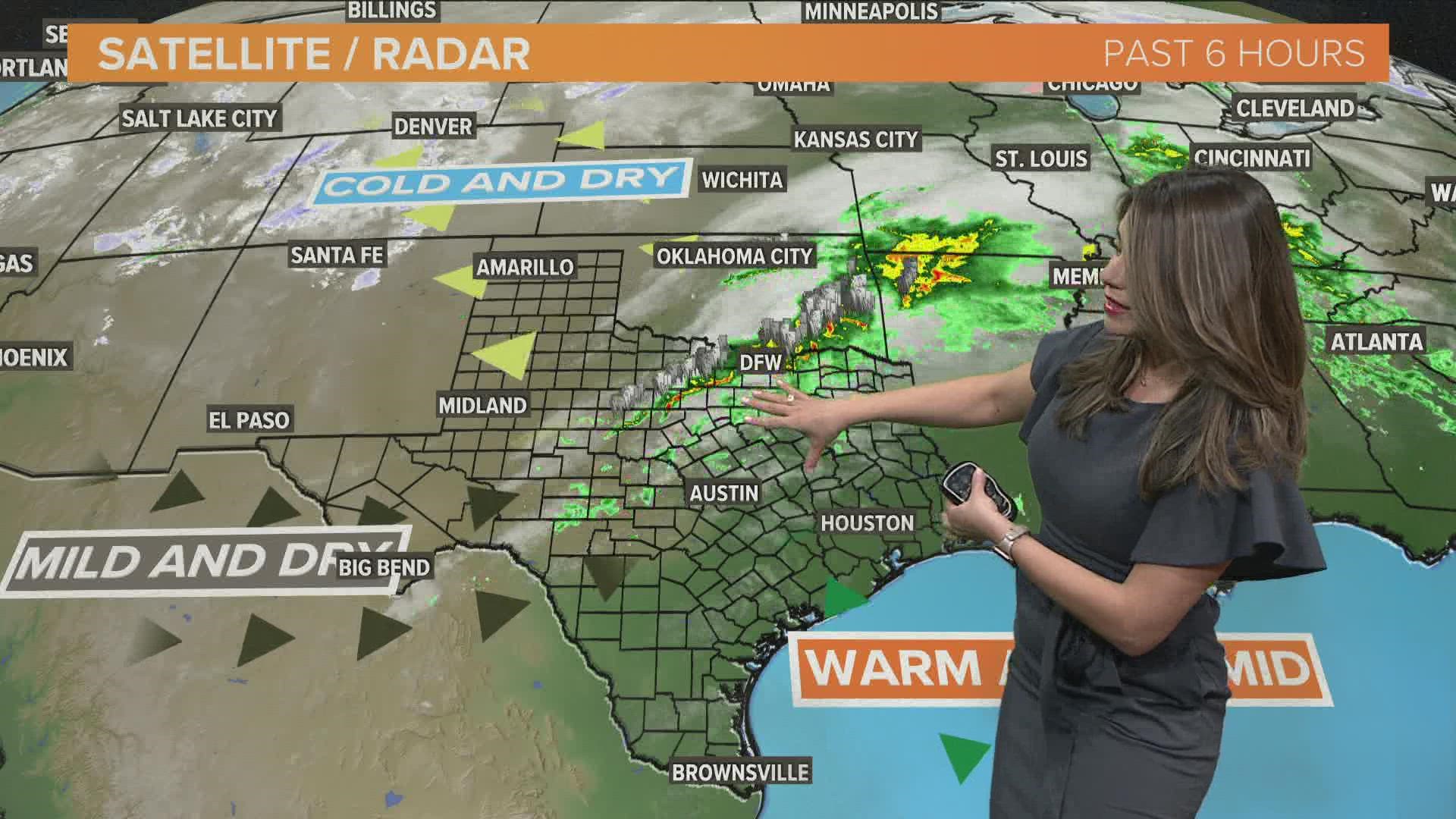 It's warm one day, frigid the next, with severe weather in between. WFAA meteorologist Mariel Ruiz explains what is happening.