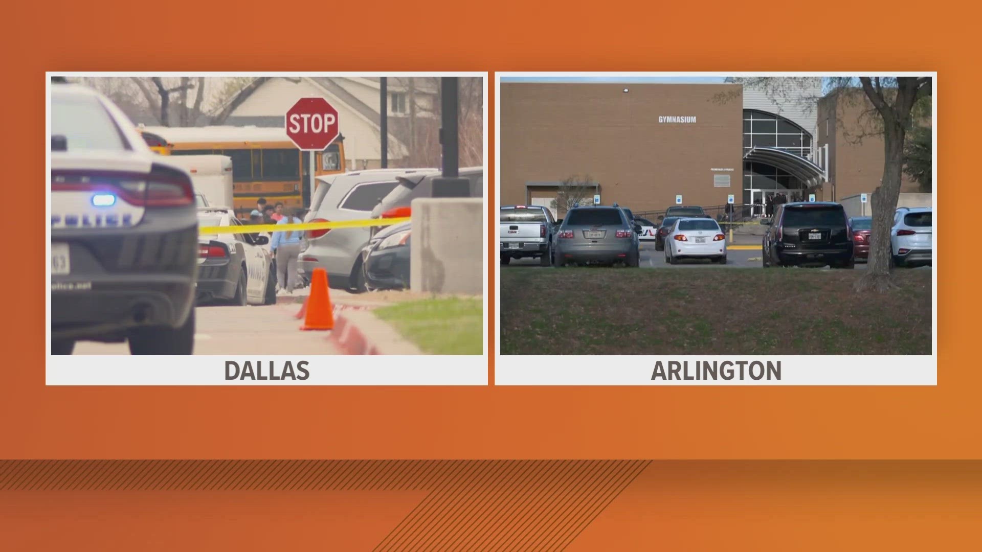 One student was fatally shot outside of Lamar High School in Arlington. Another was shot in the parking lot at Thomas Jefferson High School in Dallas.